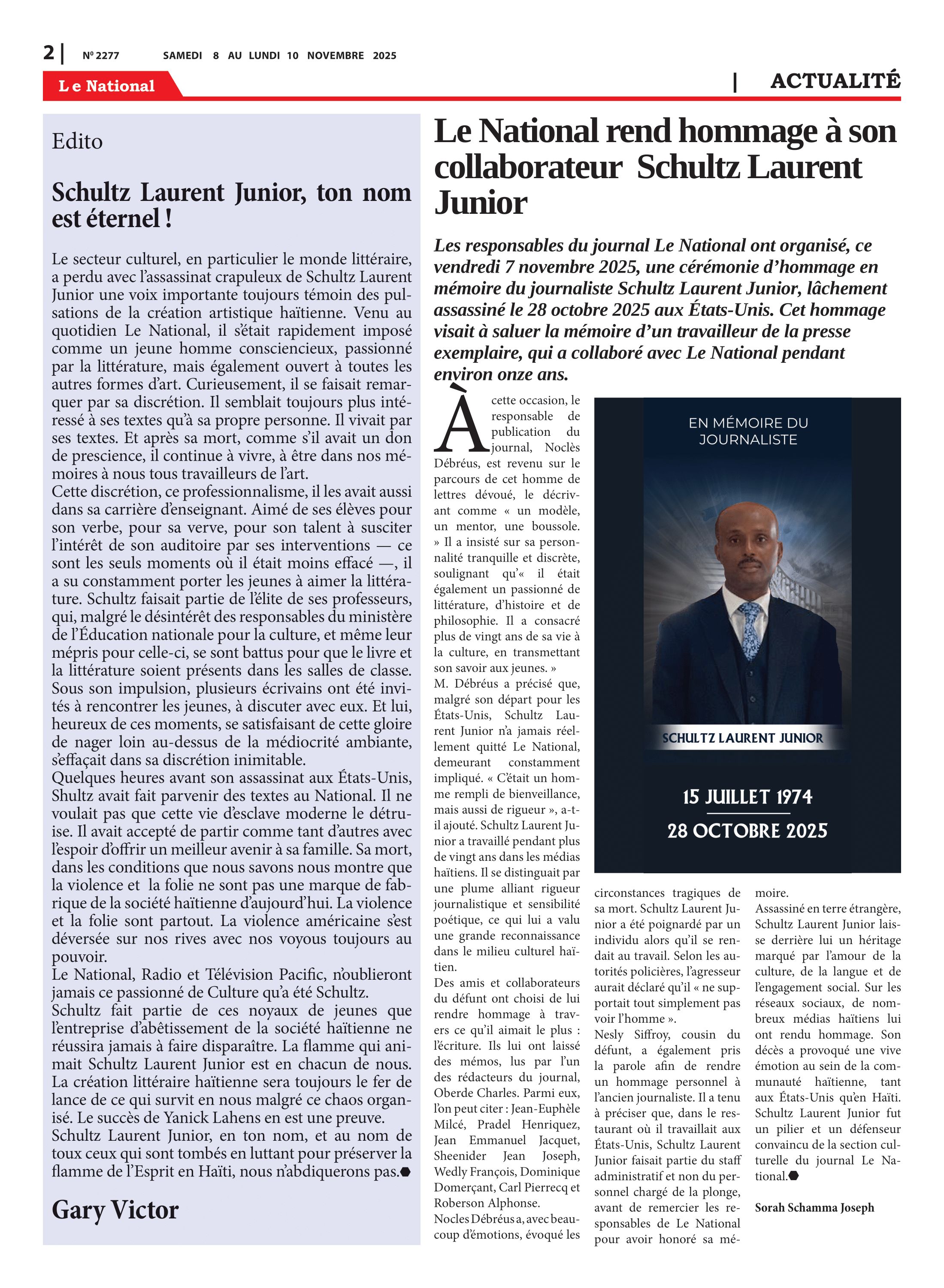 Page 2 de l'édition 2277