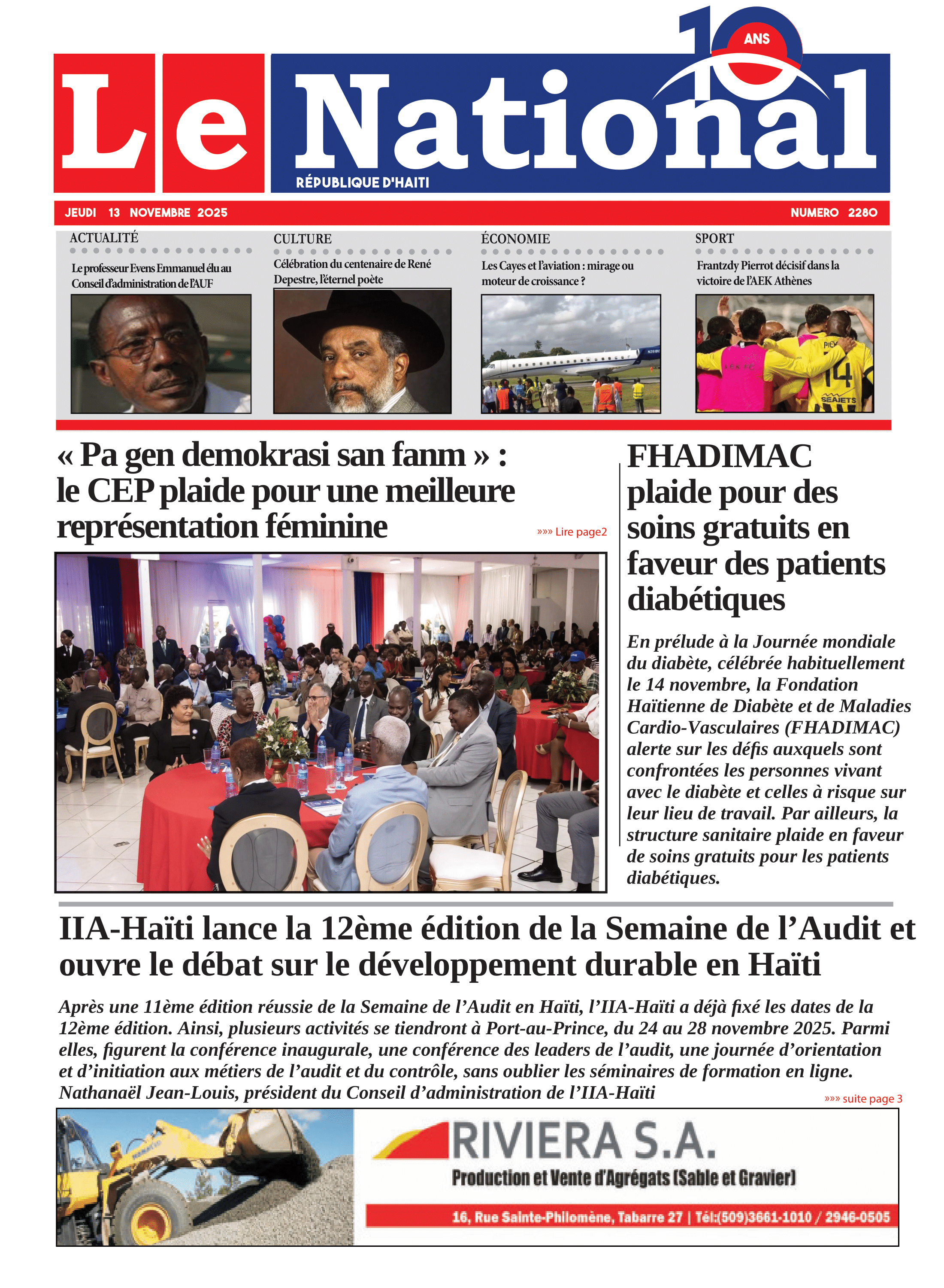 Page 1 de l'édition 2280