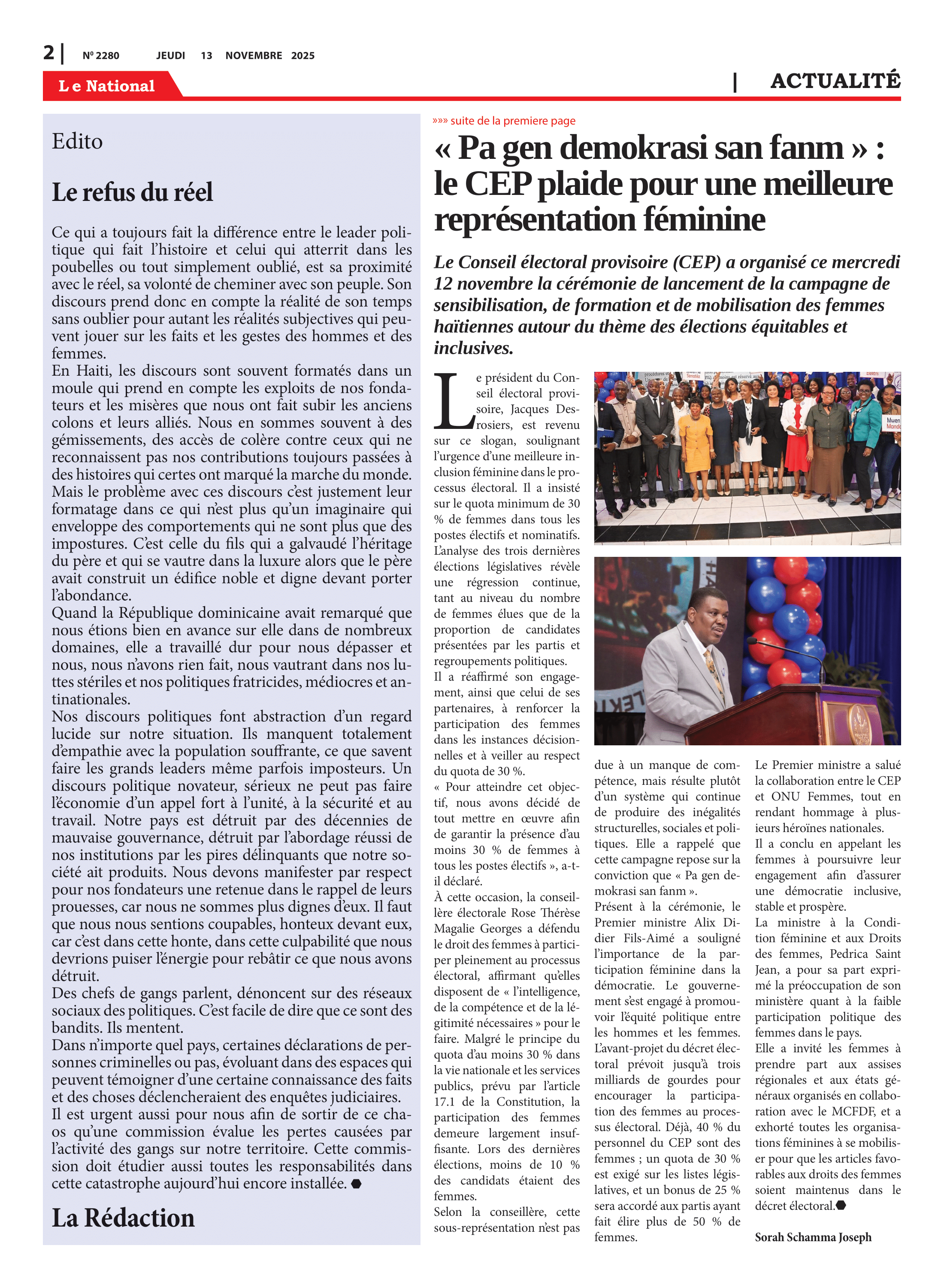 Page 2 de l'édition 2280
