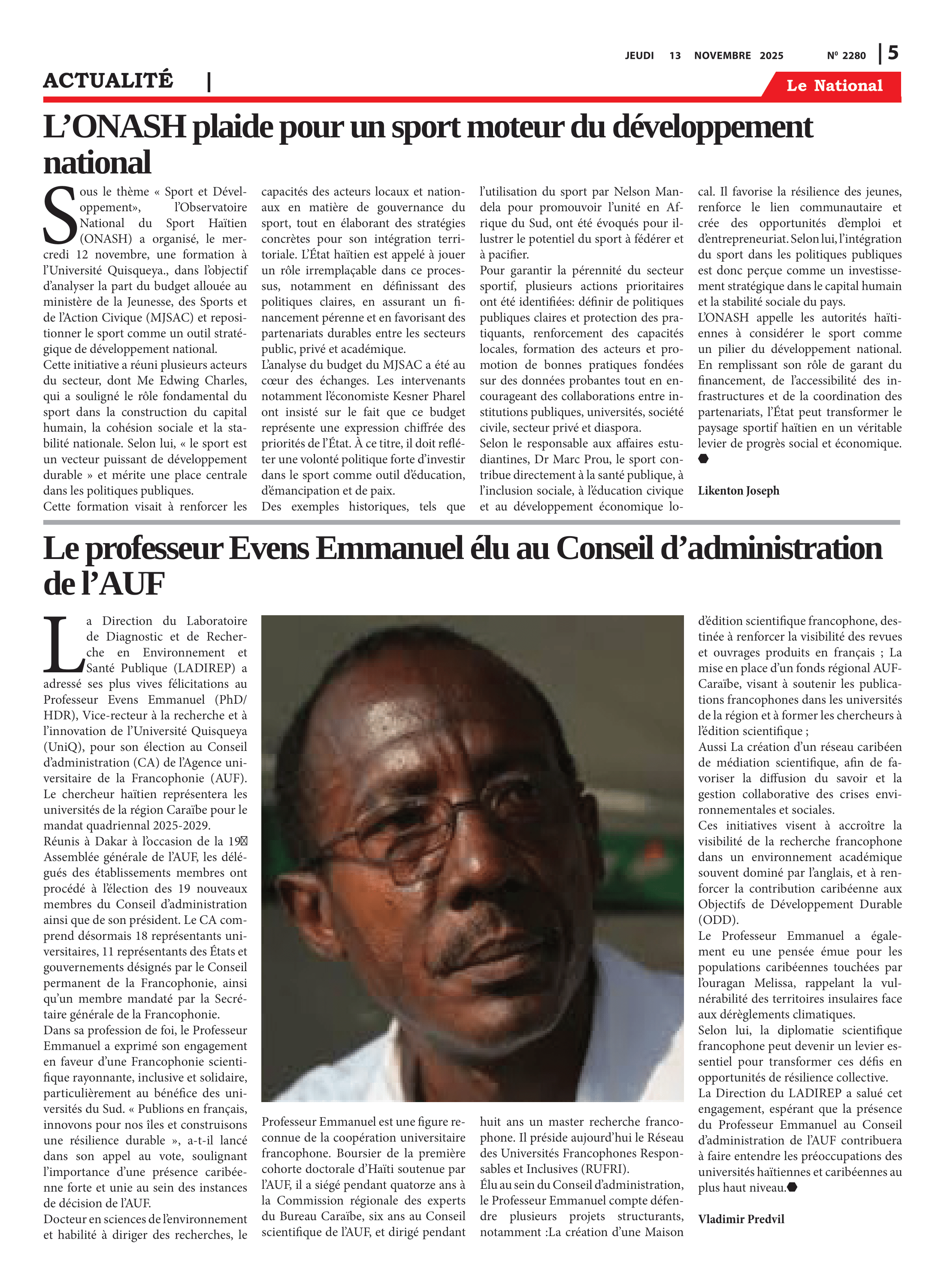 Page 5 de l'édition 2280