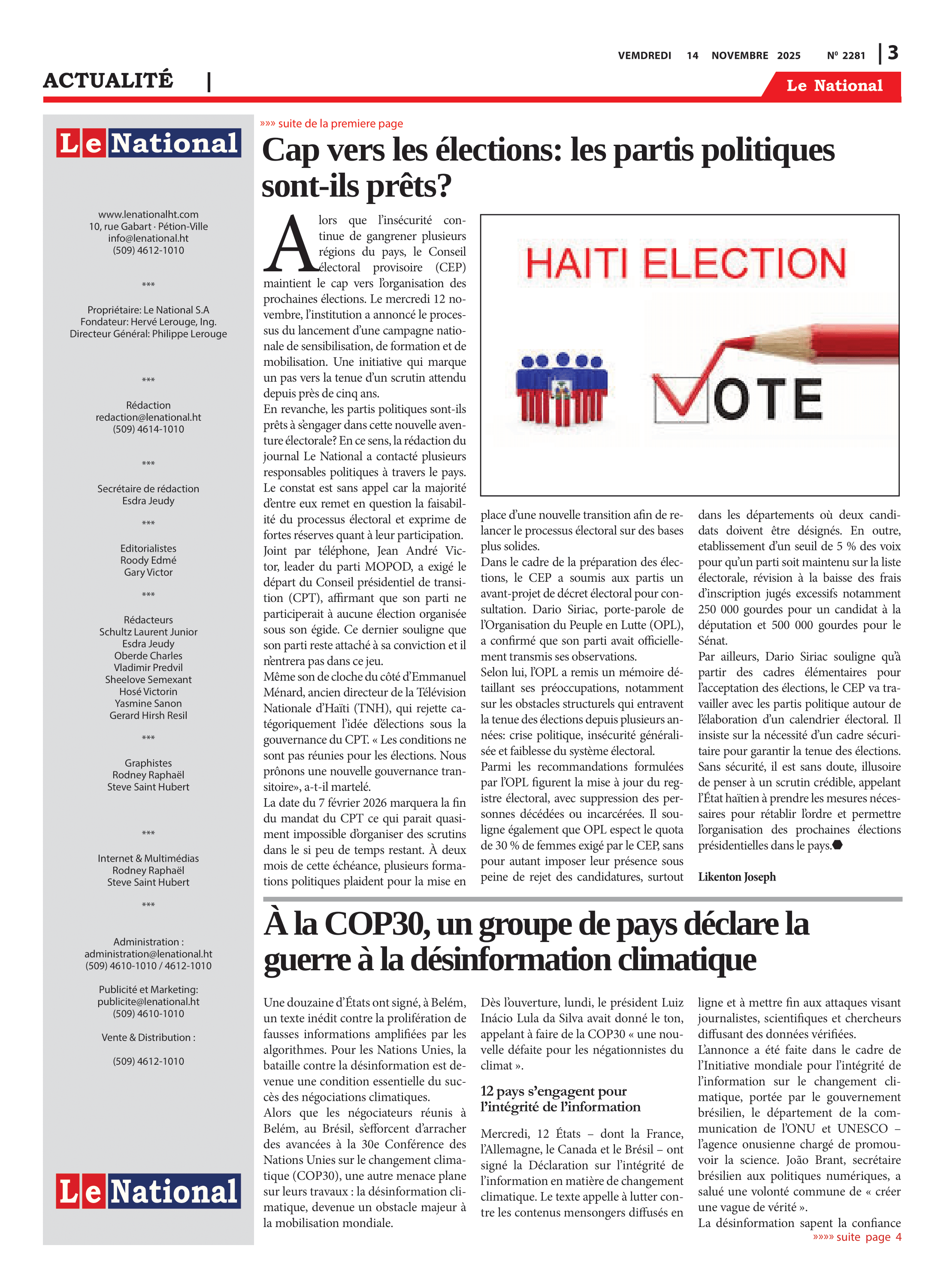 Page 3 de l'édition 2281