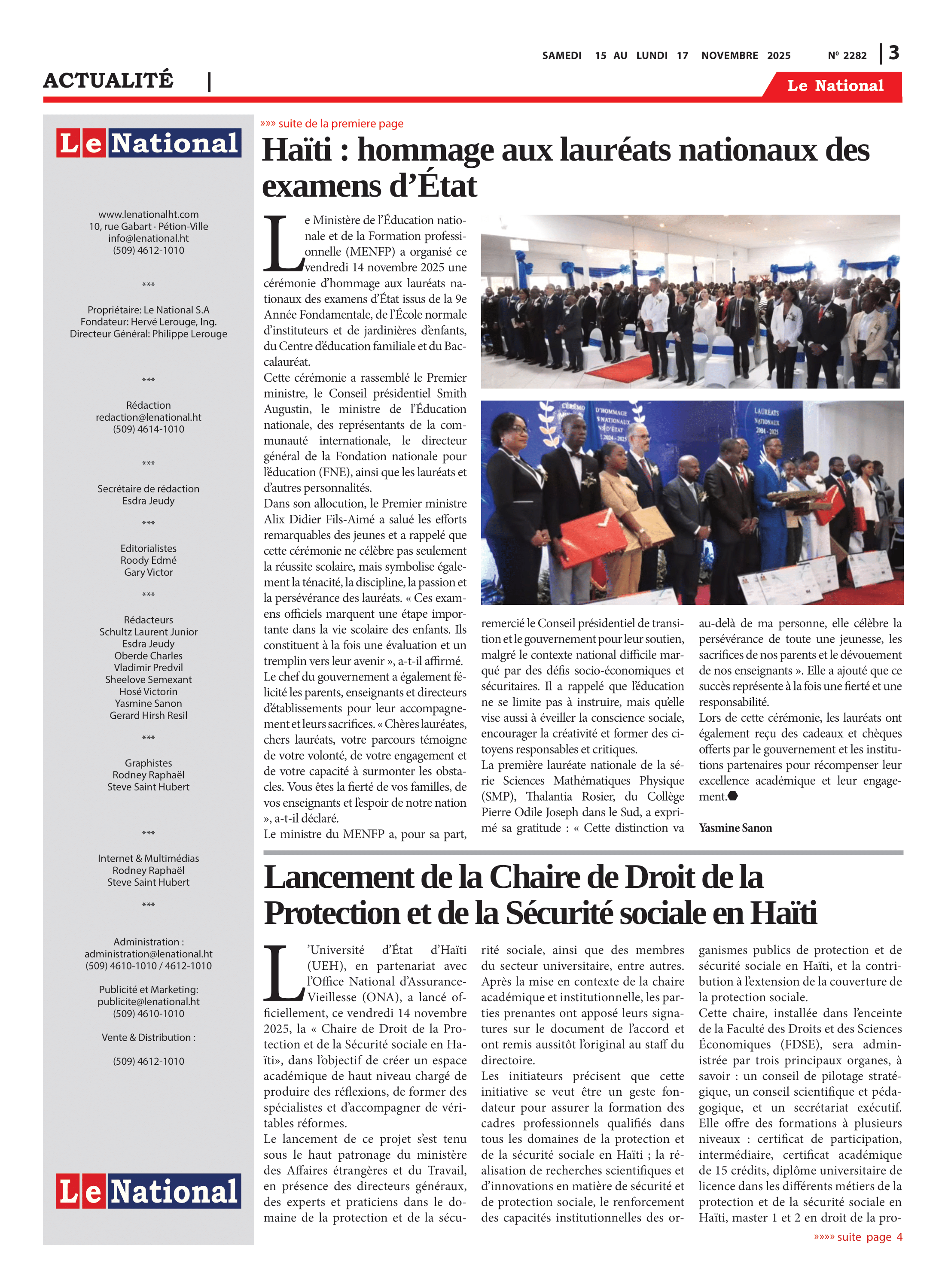 Page 3 de l'édition 2282
