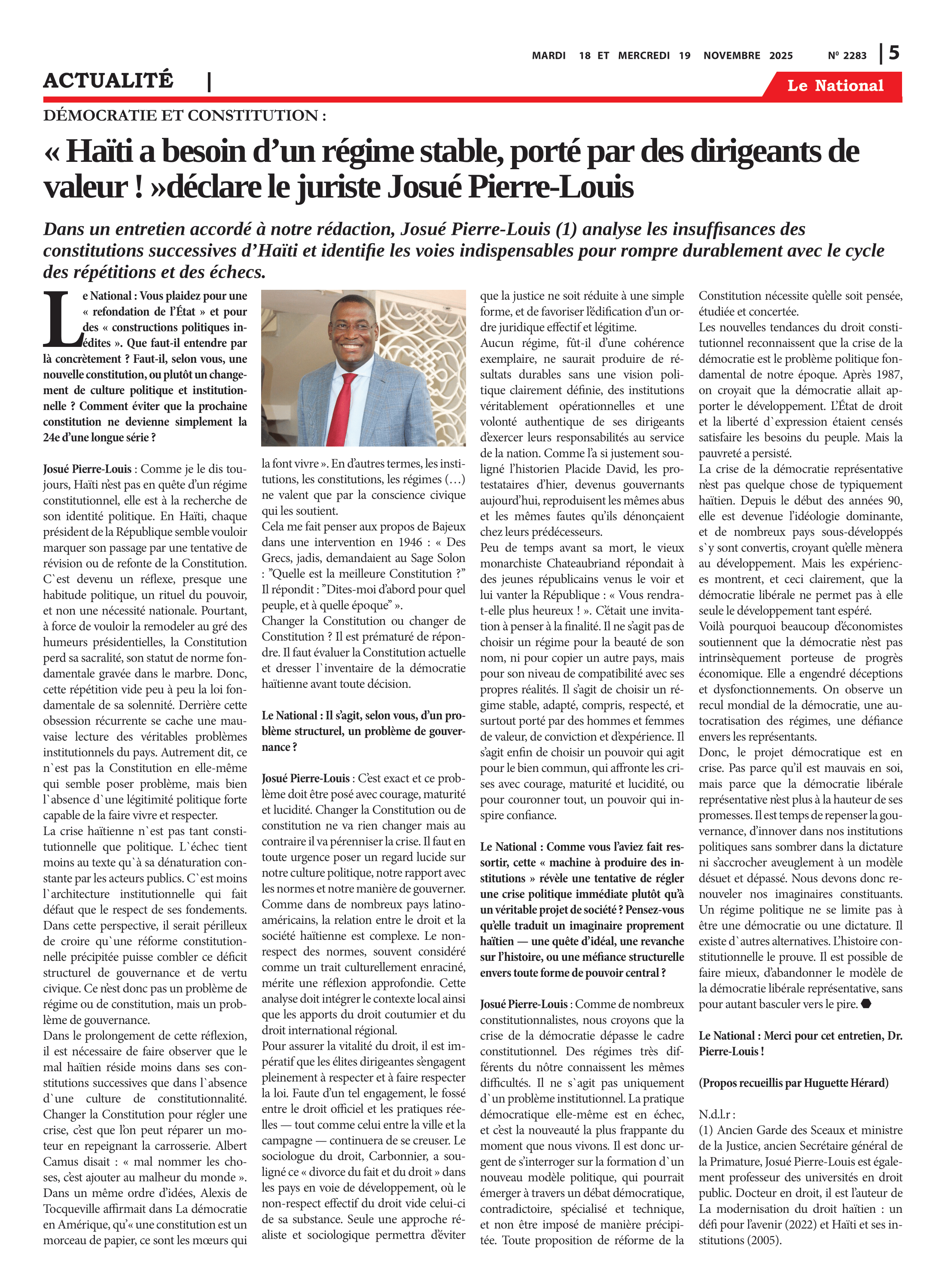 Page 5 de l'édition 2283