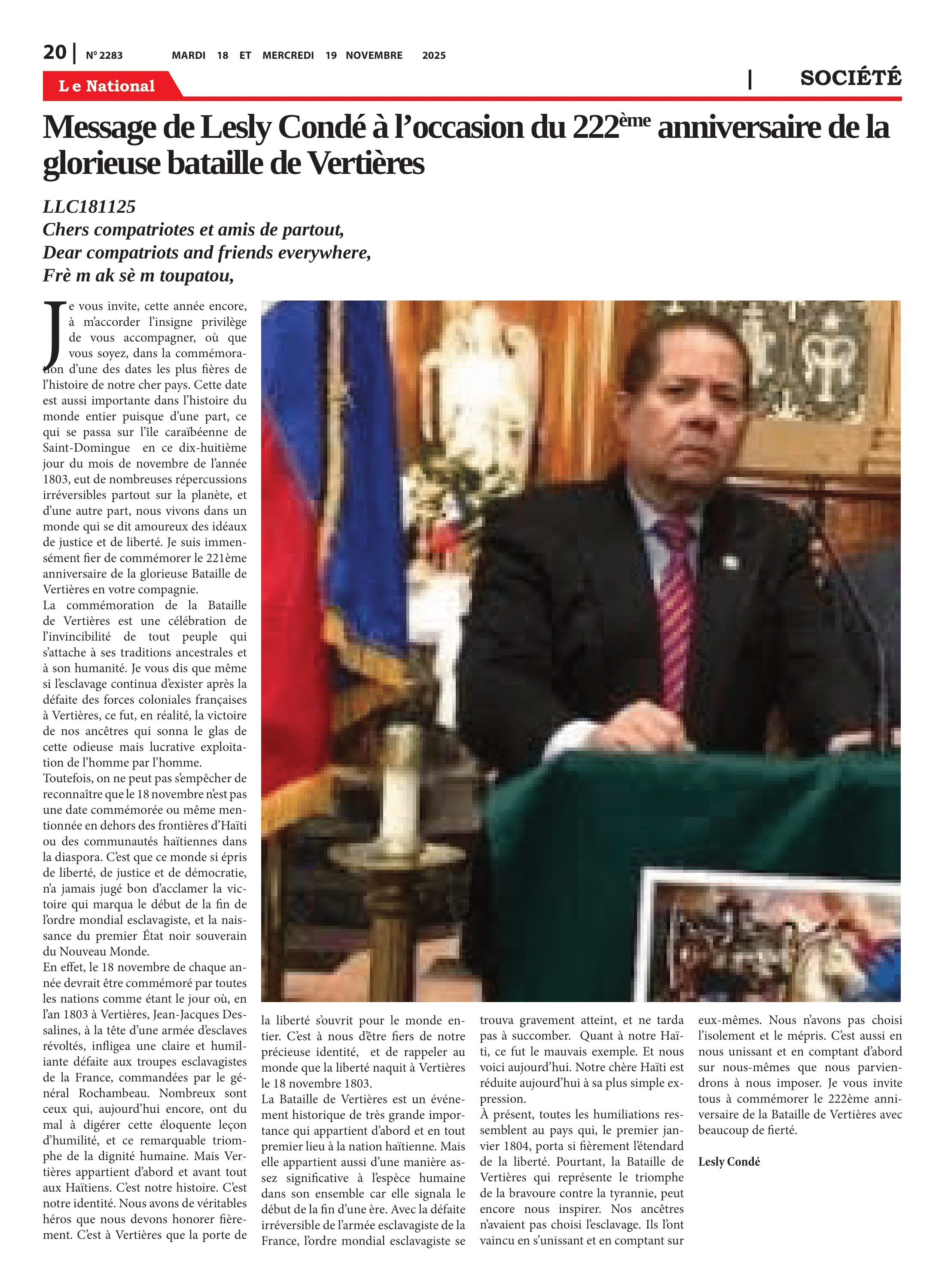 Page 20 de l'édition 2283