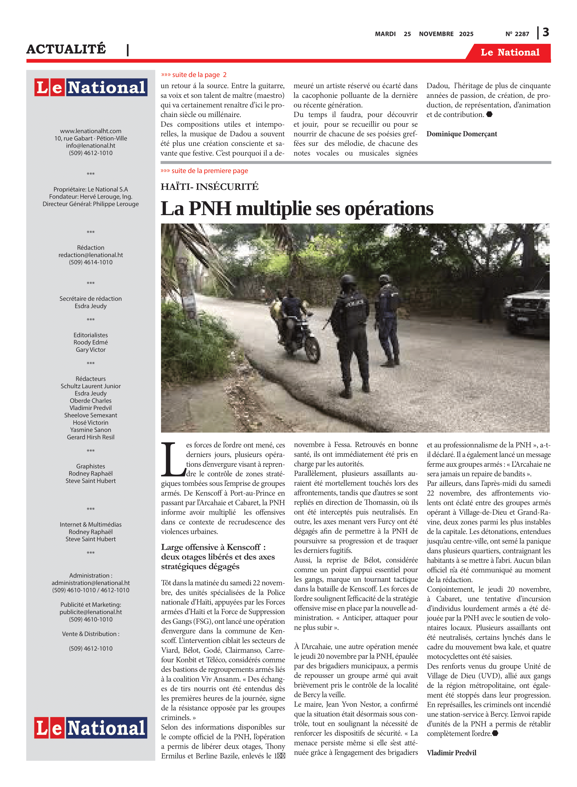 Page 3 de l'édition 2287