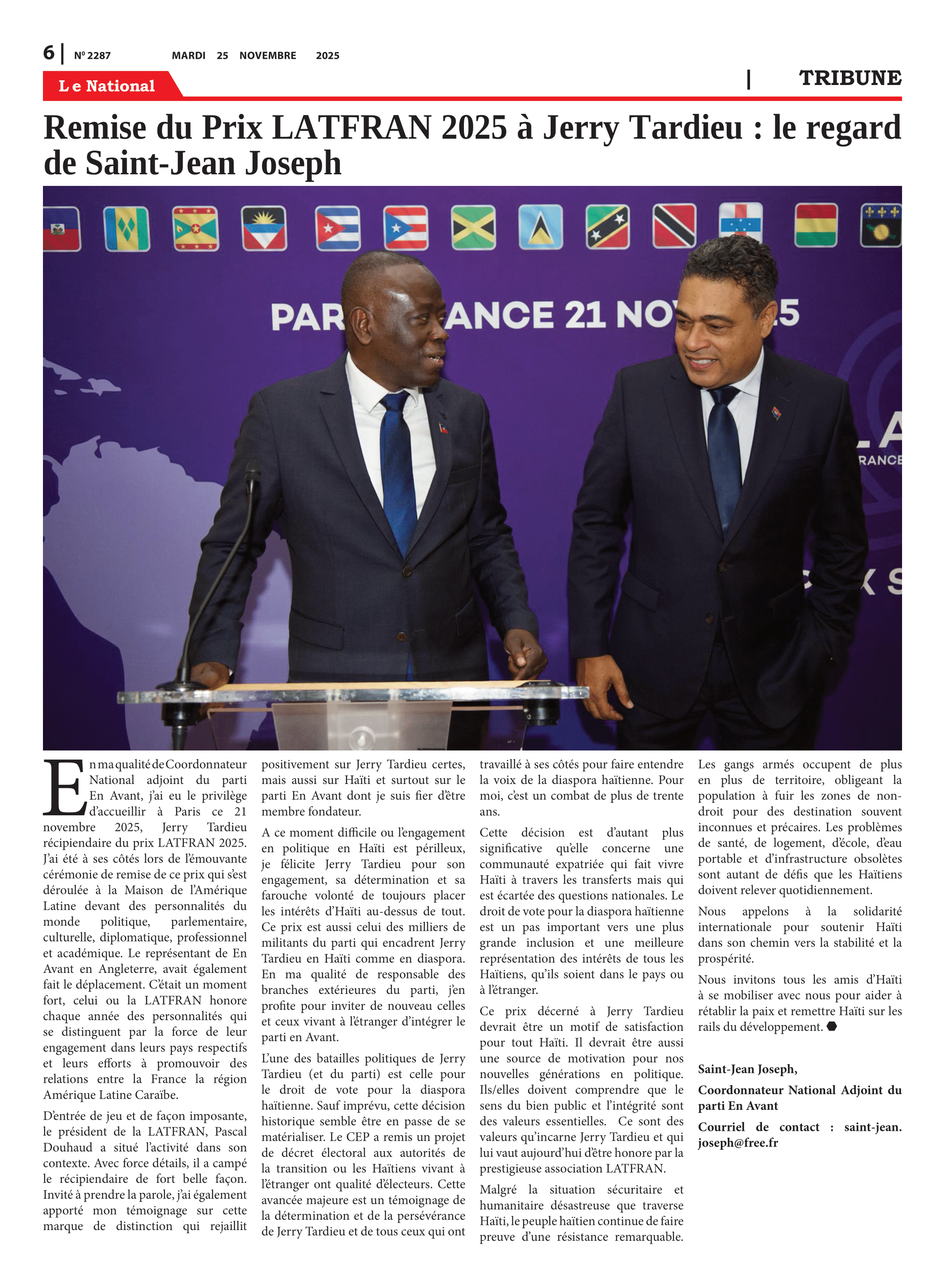 Page 6 de l'édition 2287