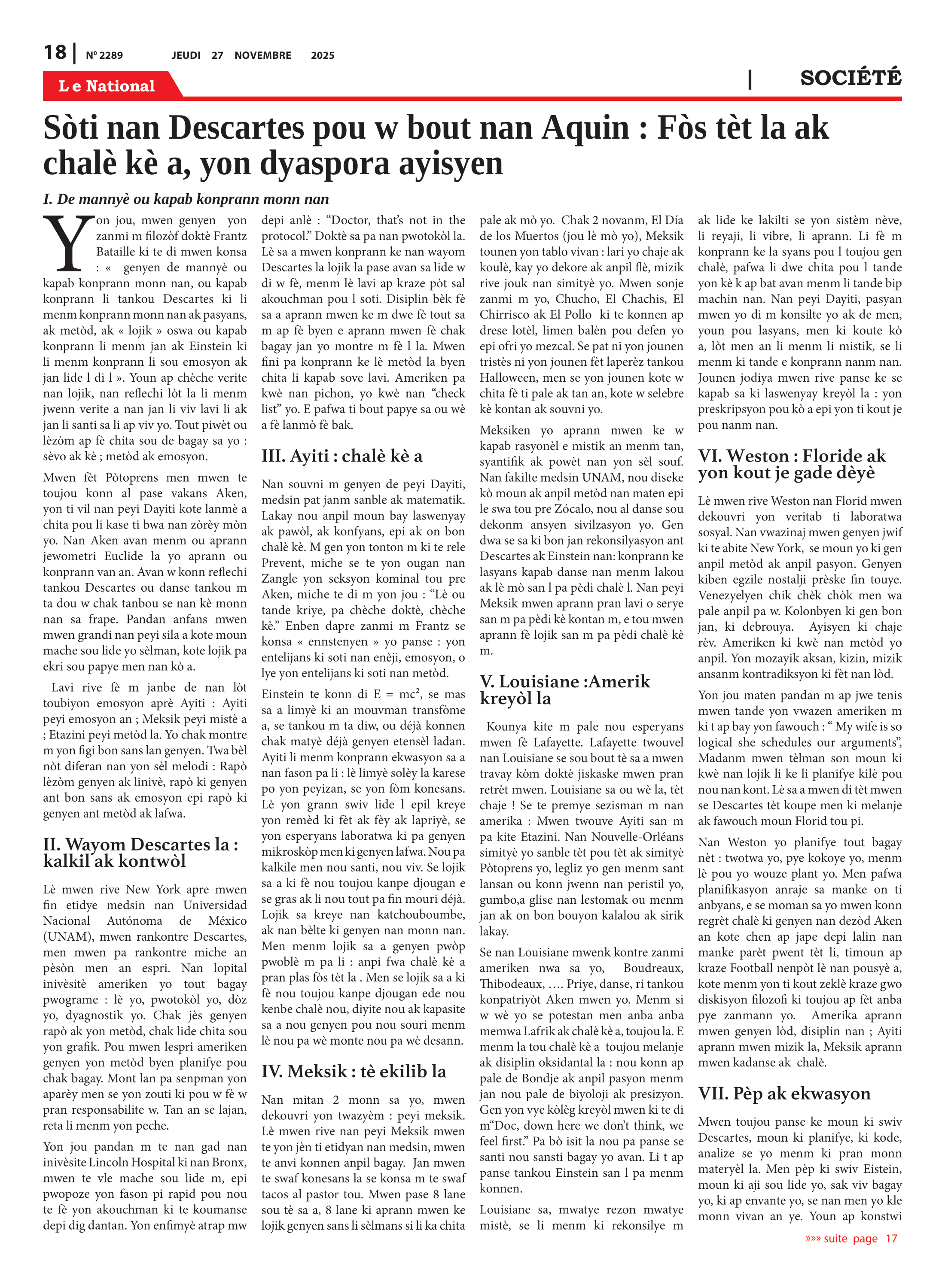 Page 18 de l'édition 2289