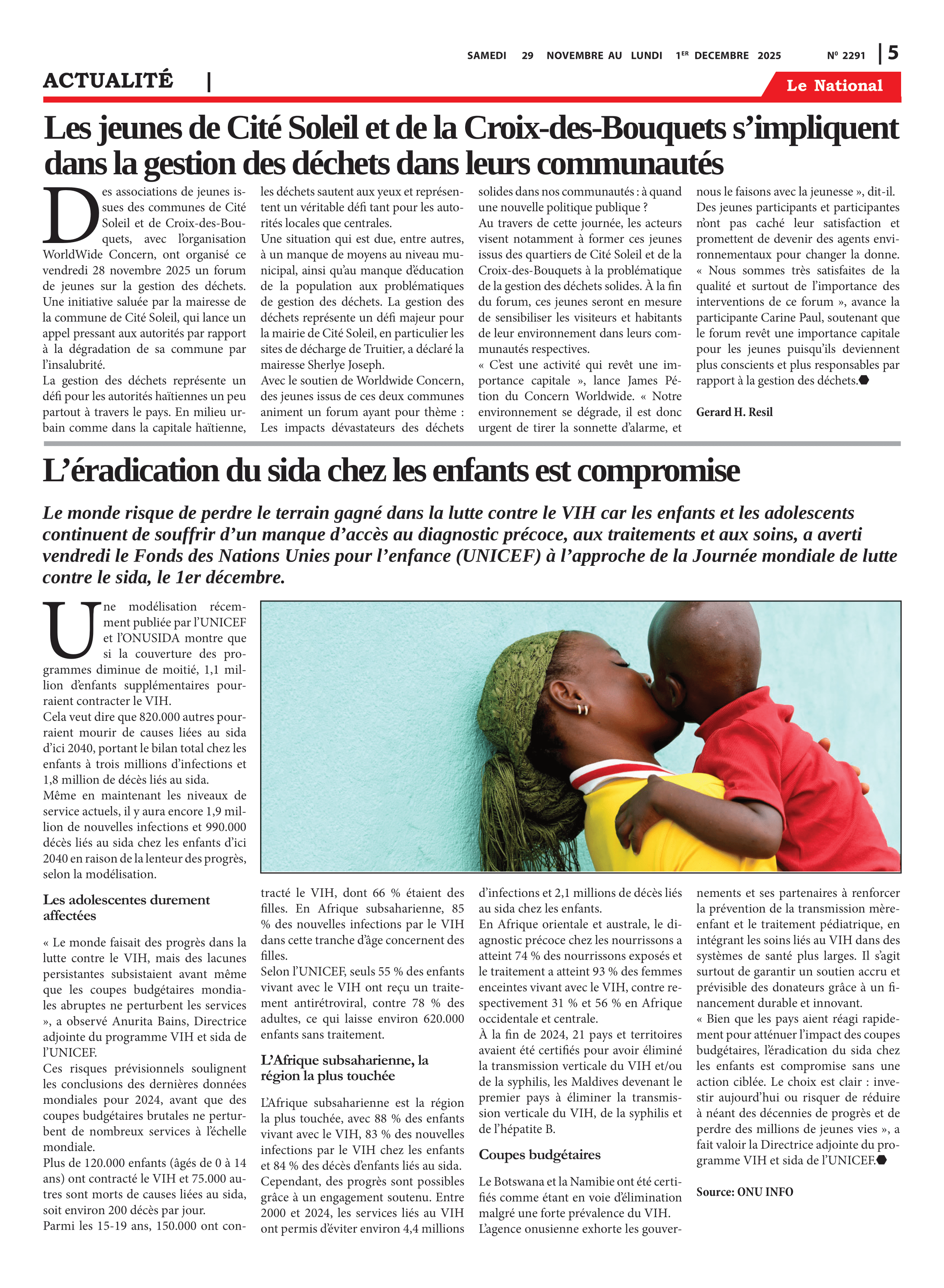 Page 5 de l'édition 2291