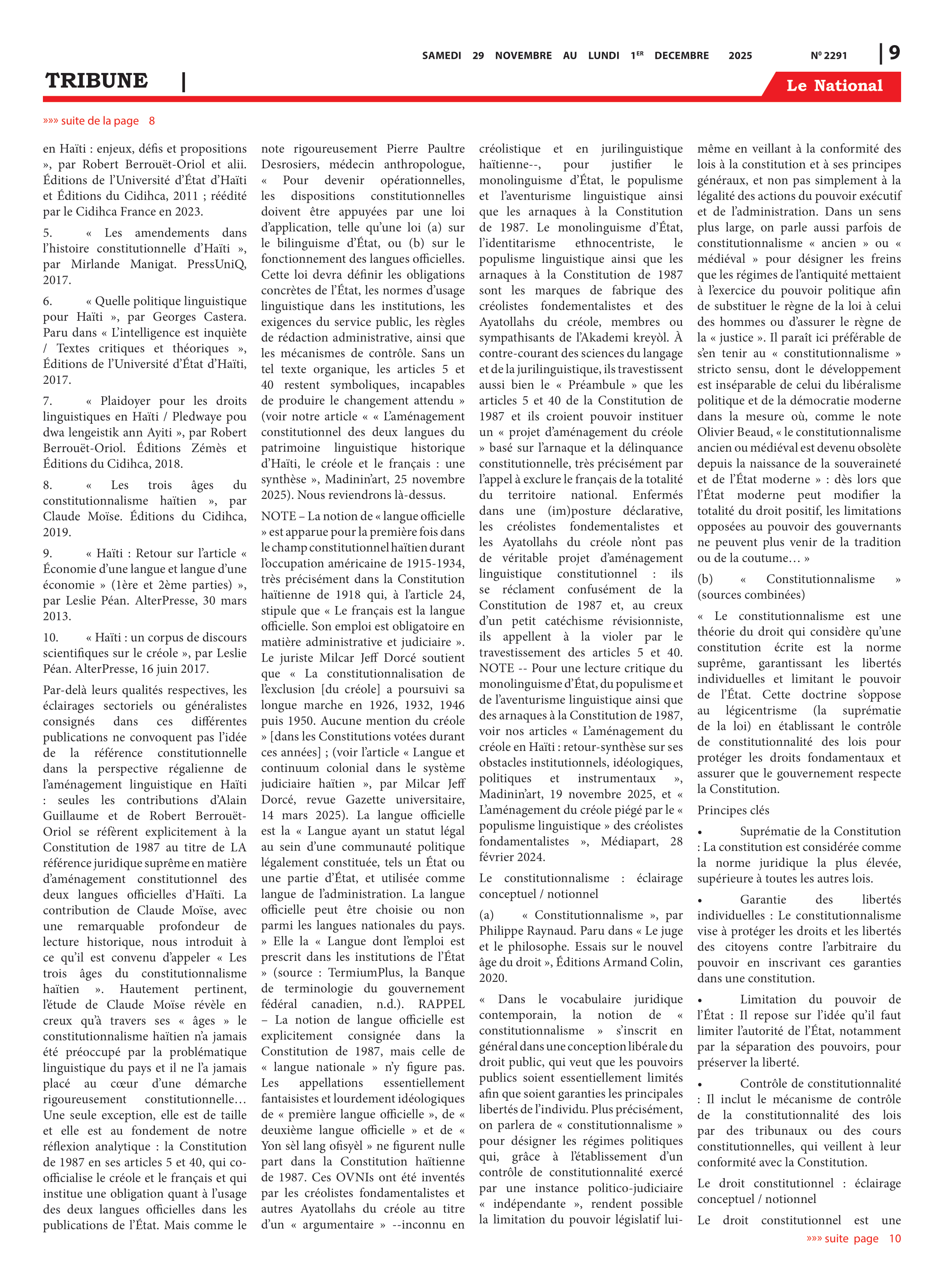Page 9 de l'édition 2291