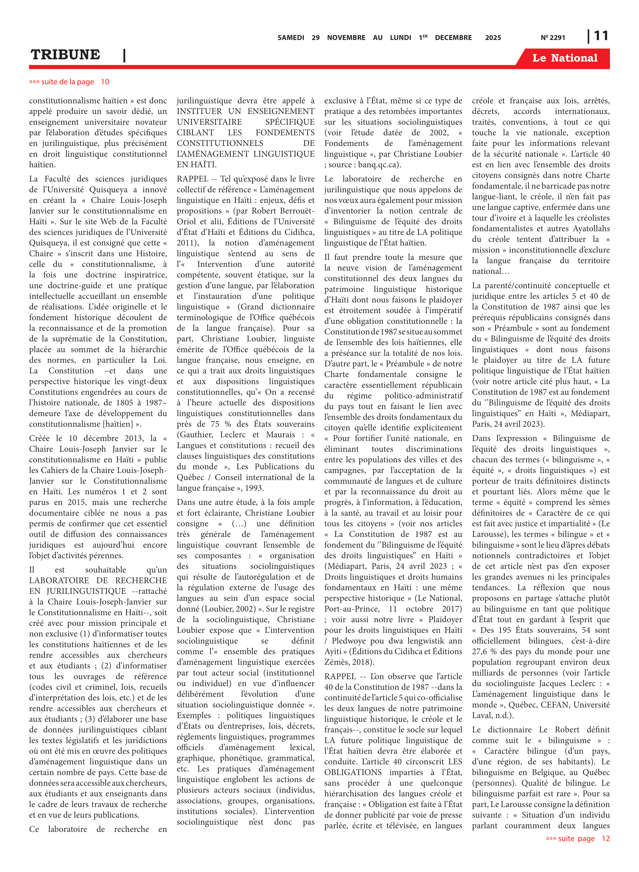 Page 11 de l'édition 2291