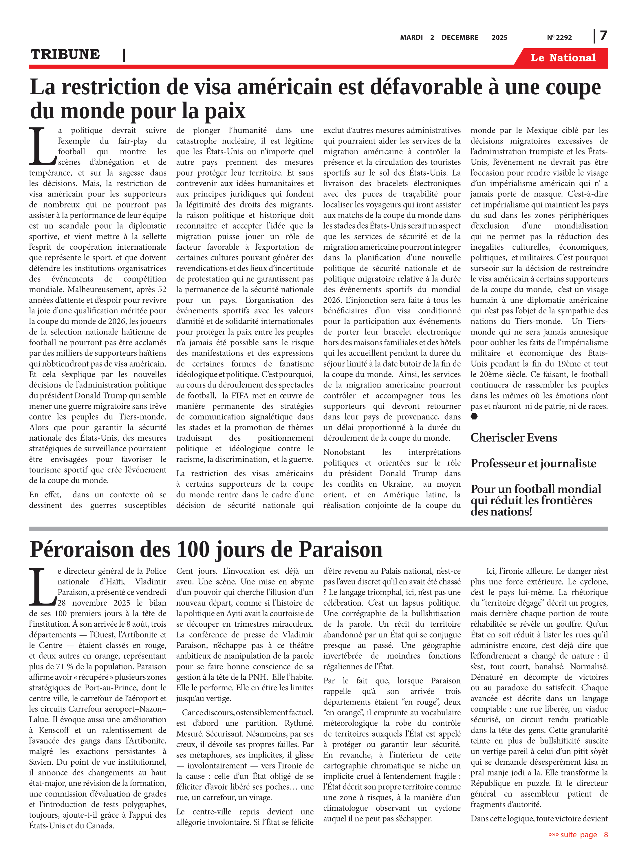 Page 7 de l'édition 2292