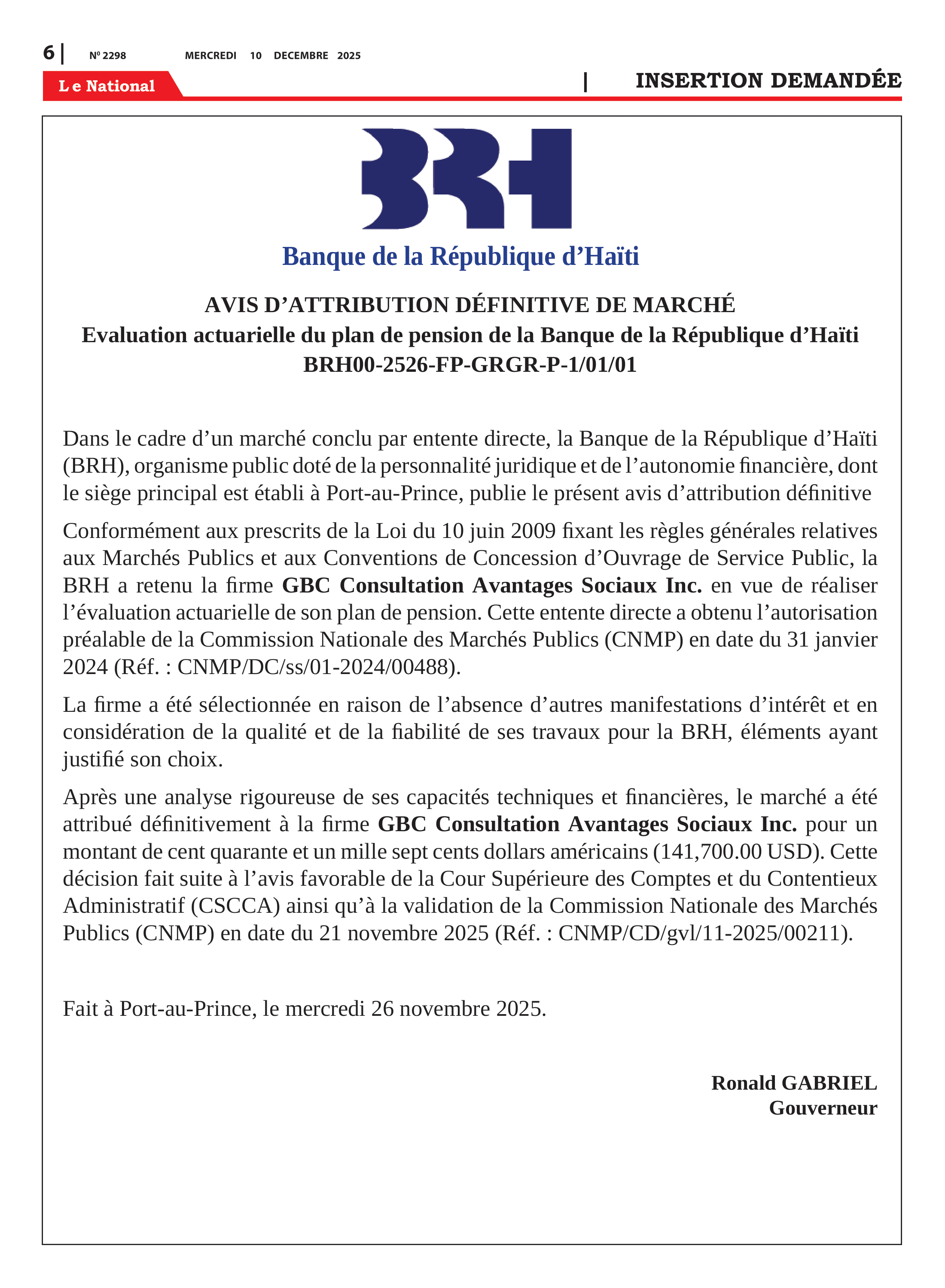 Page 6 de l'édition 2298