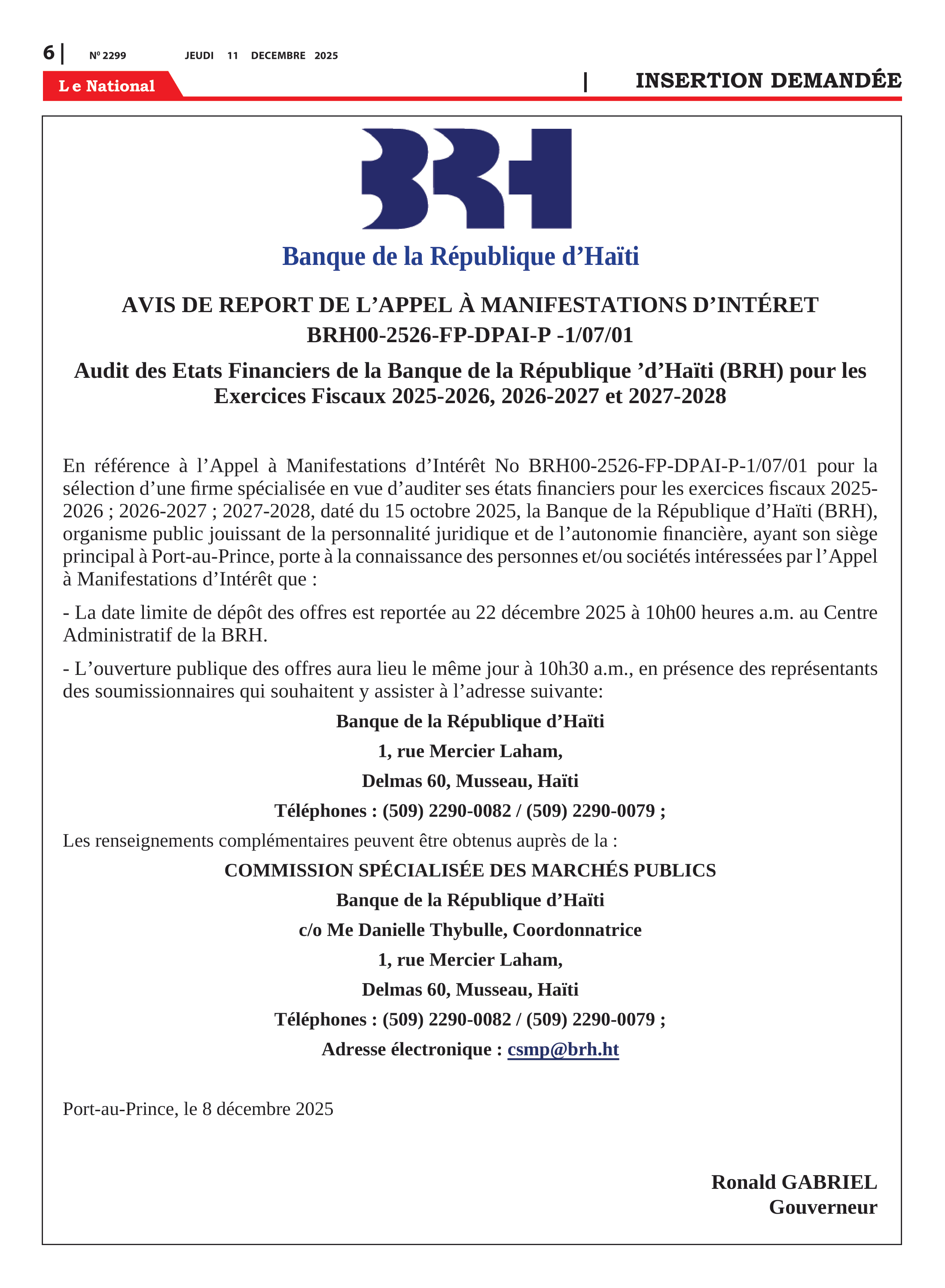Page 6 de l'édition 2299