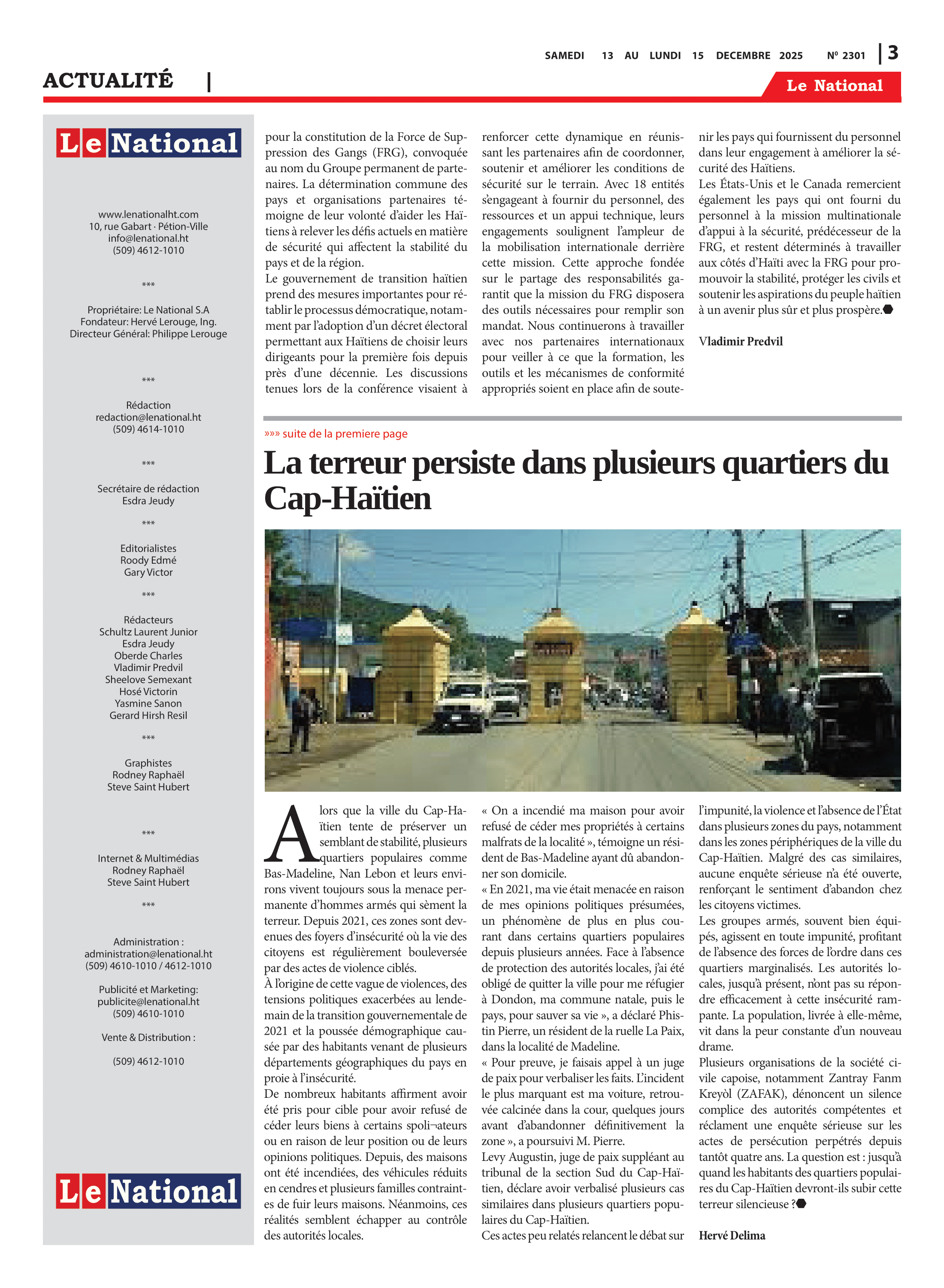 Page 3 de l'édition 2301