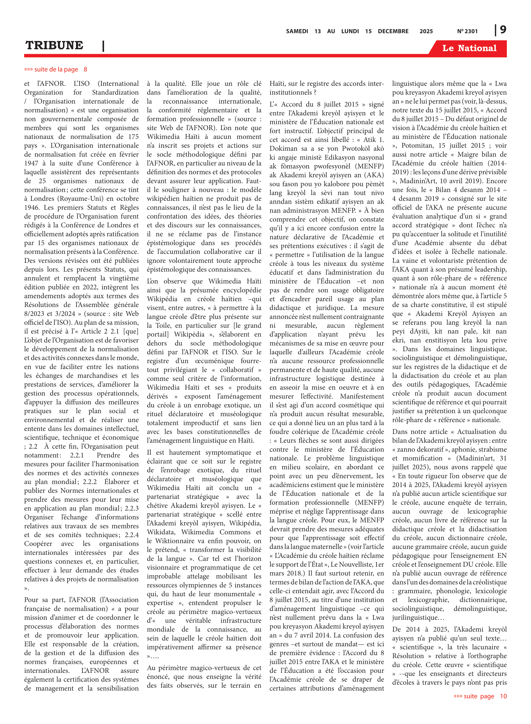 Page 9 de l'édition 2301