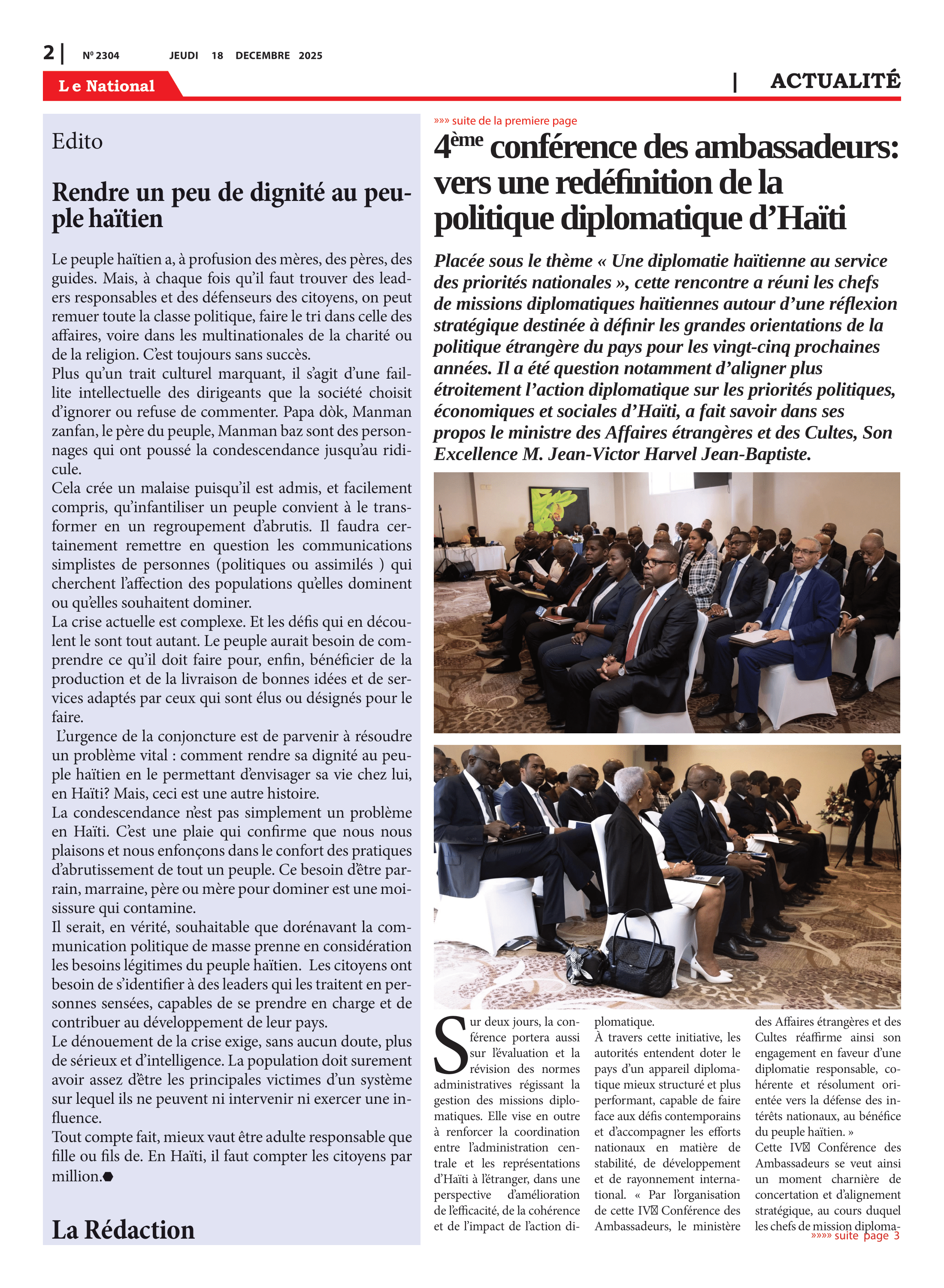 Page 2 de l'édition 2304
