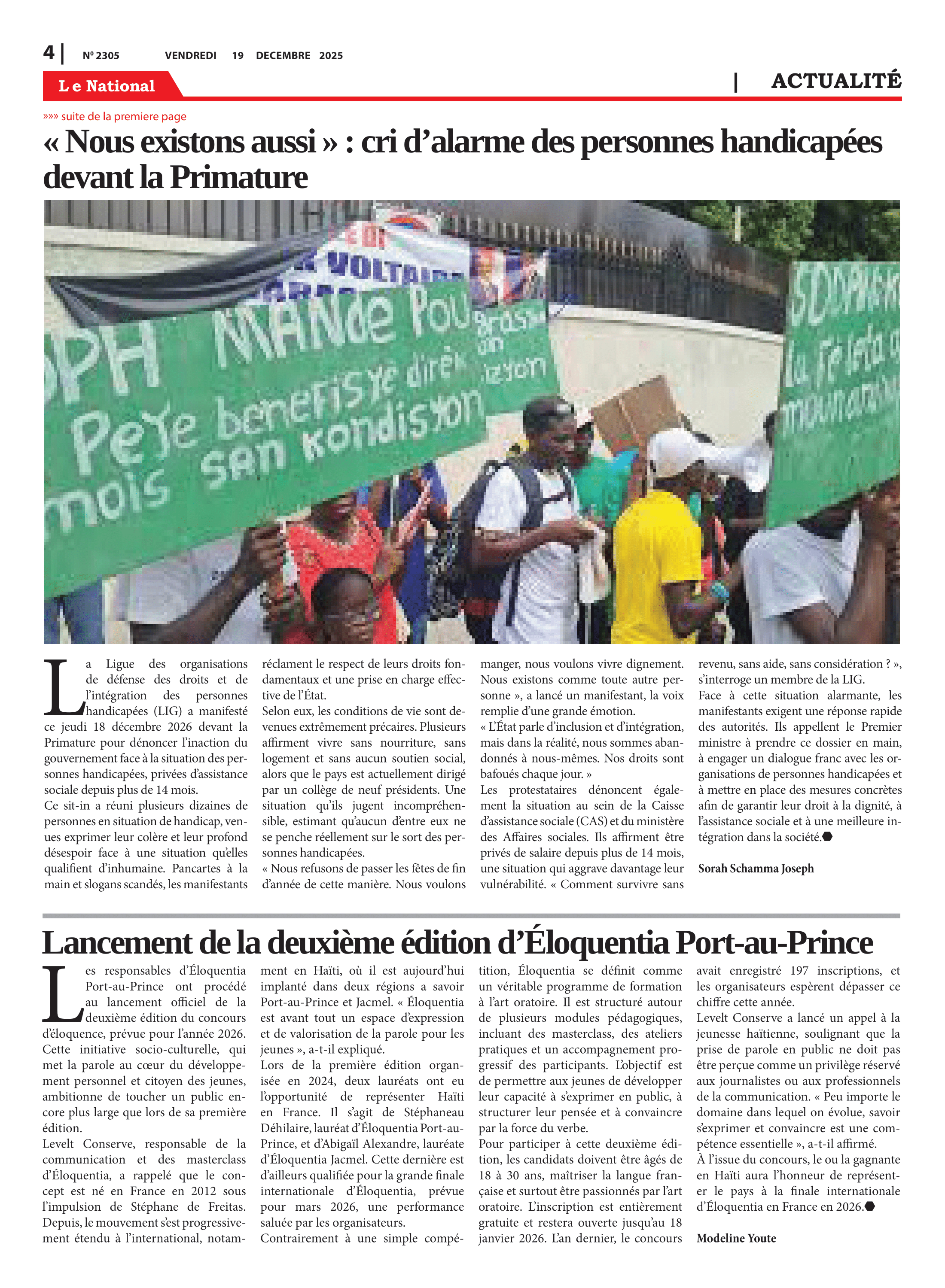 Page 4 de l'édition 2305