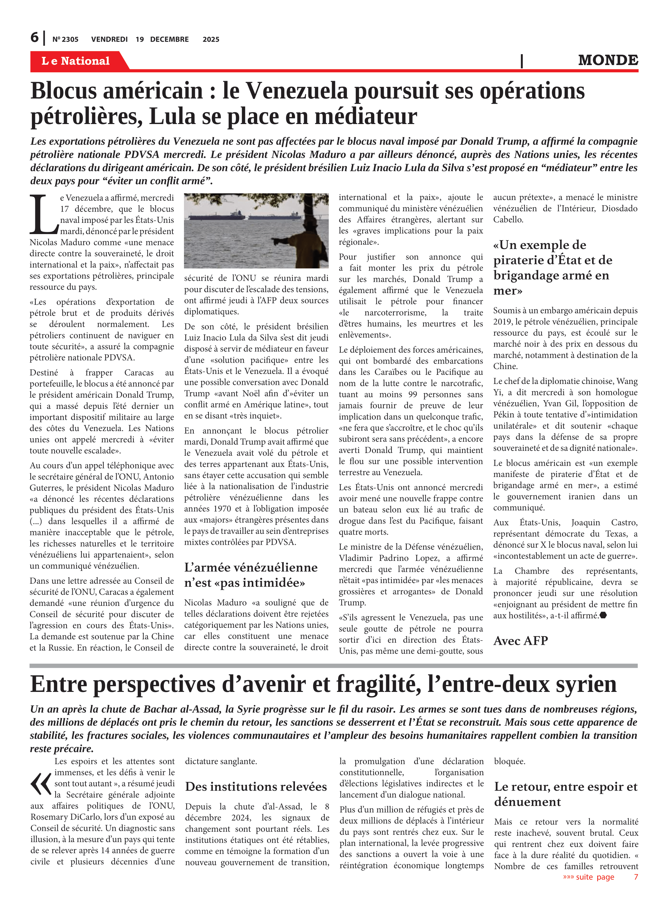 Page 6 de l'édition 2305