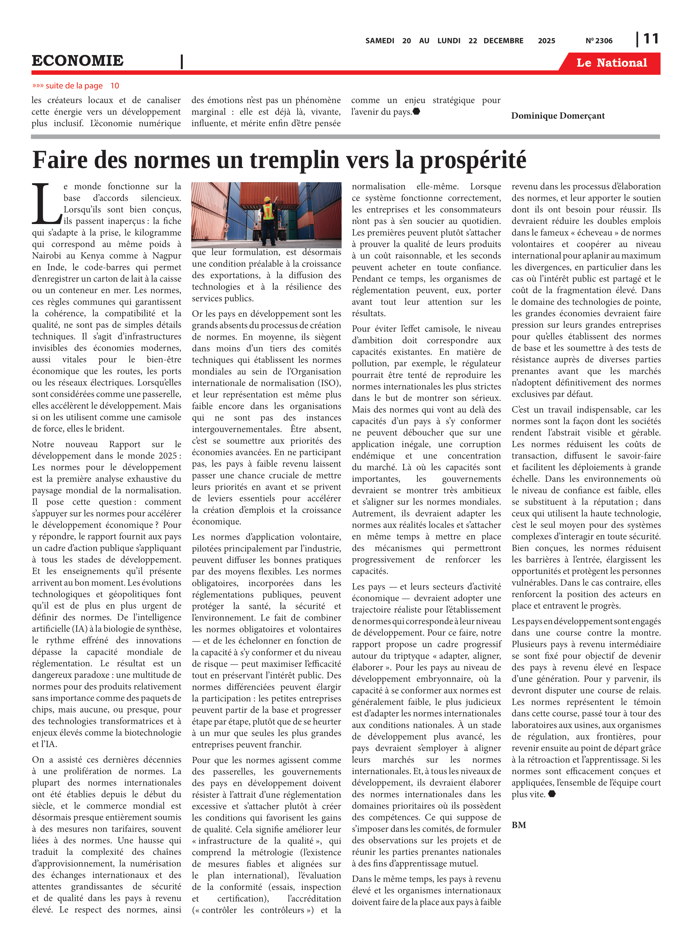 Page 11 de l'édition 2306