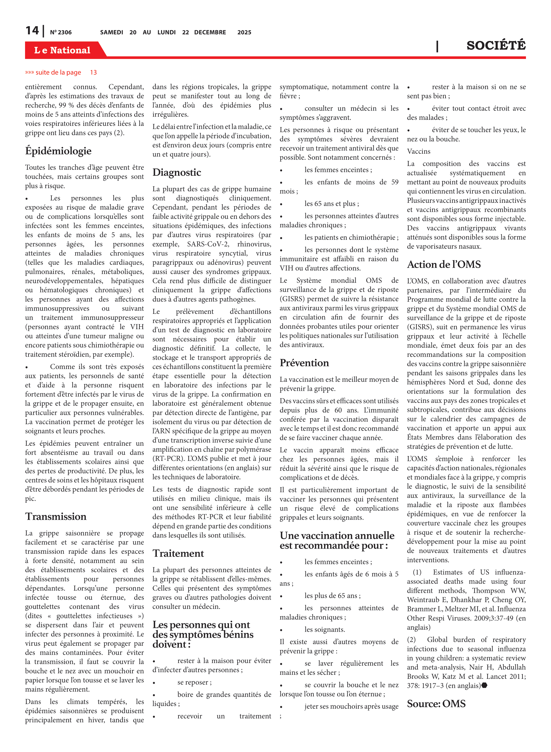 Page 14 de l'édition 2306