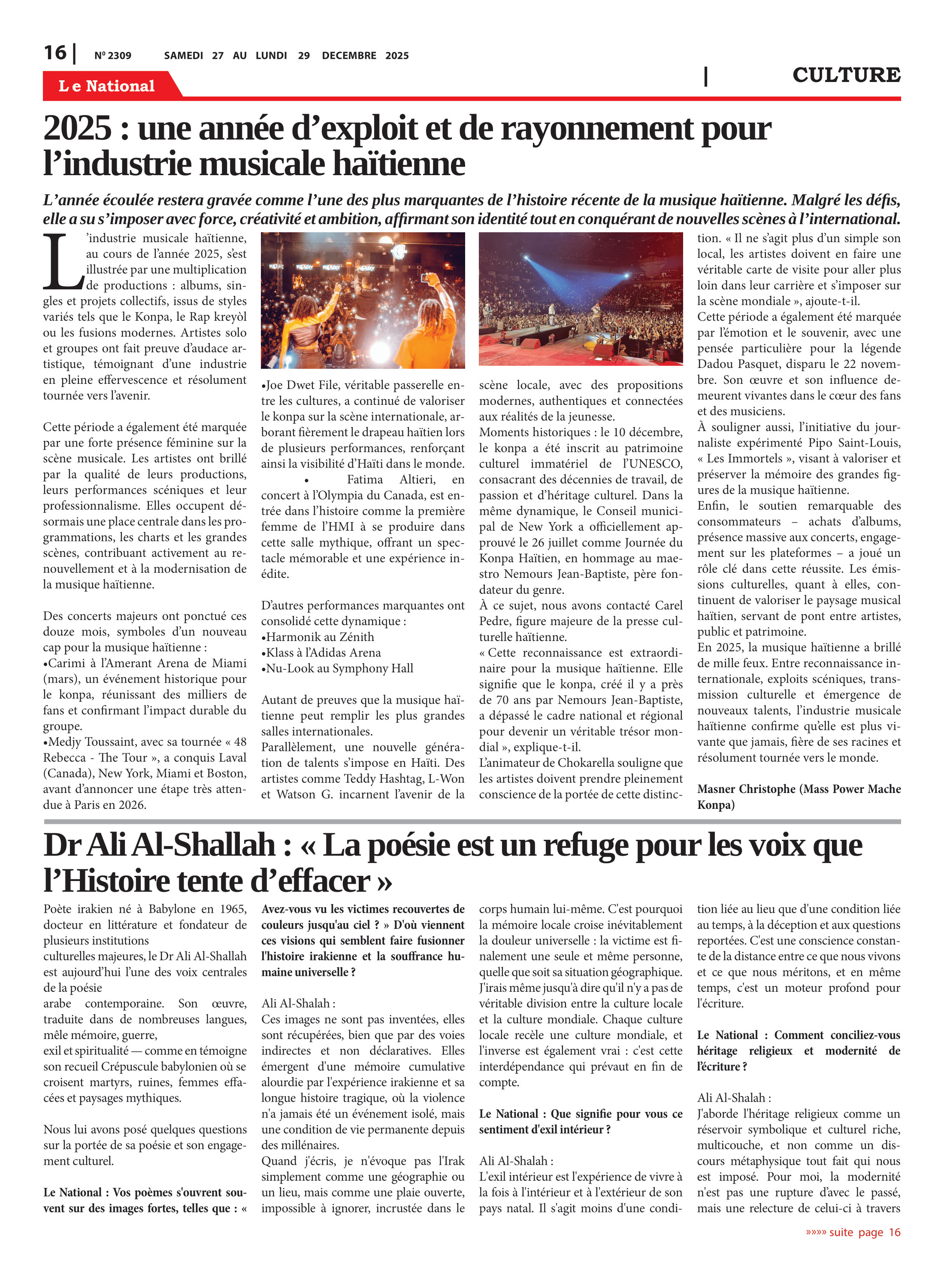 Page 16 de l'édition 2309