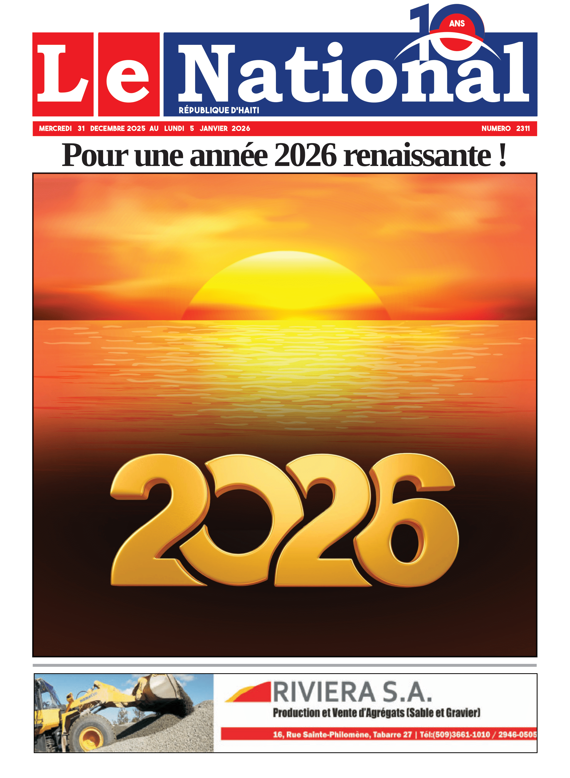 Page 1 de l'édition 2311