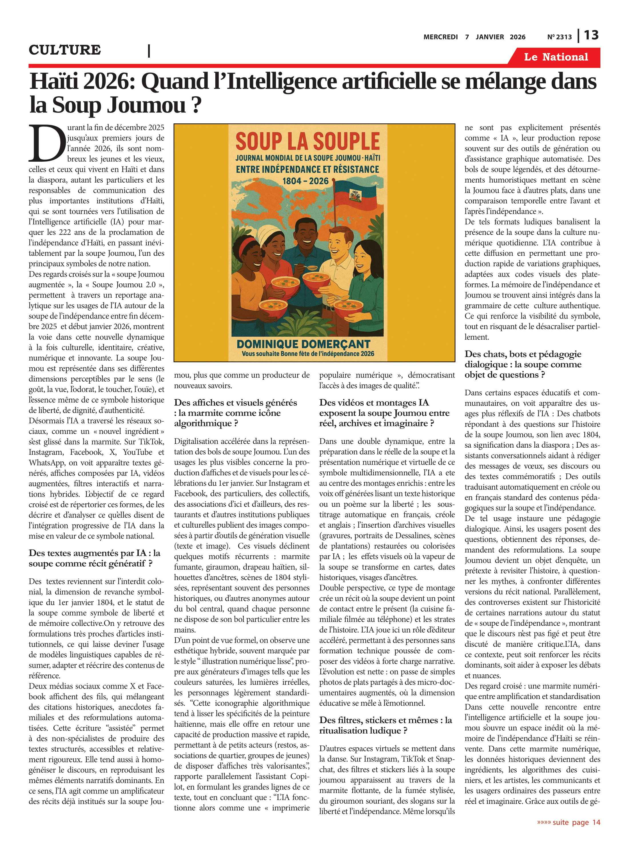 Page 13 de l'édition 2313