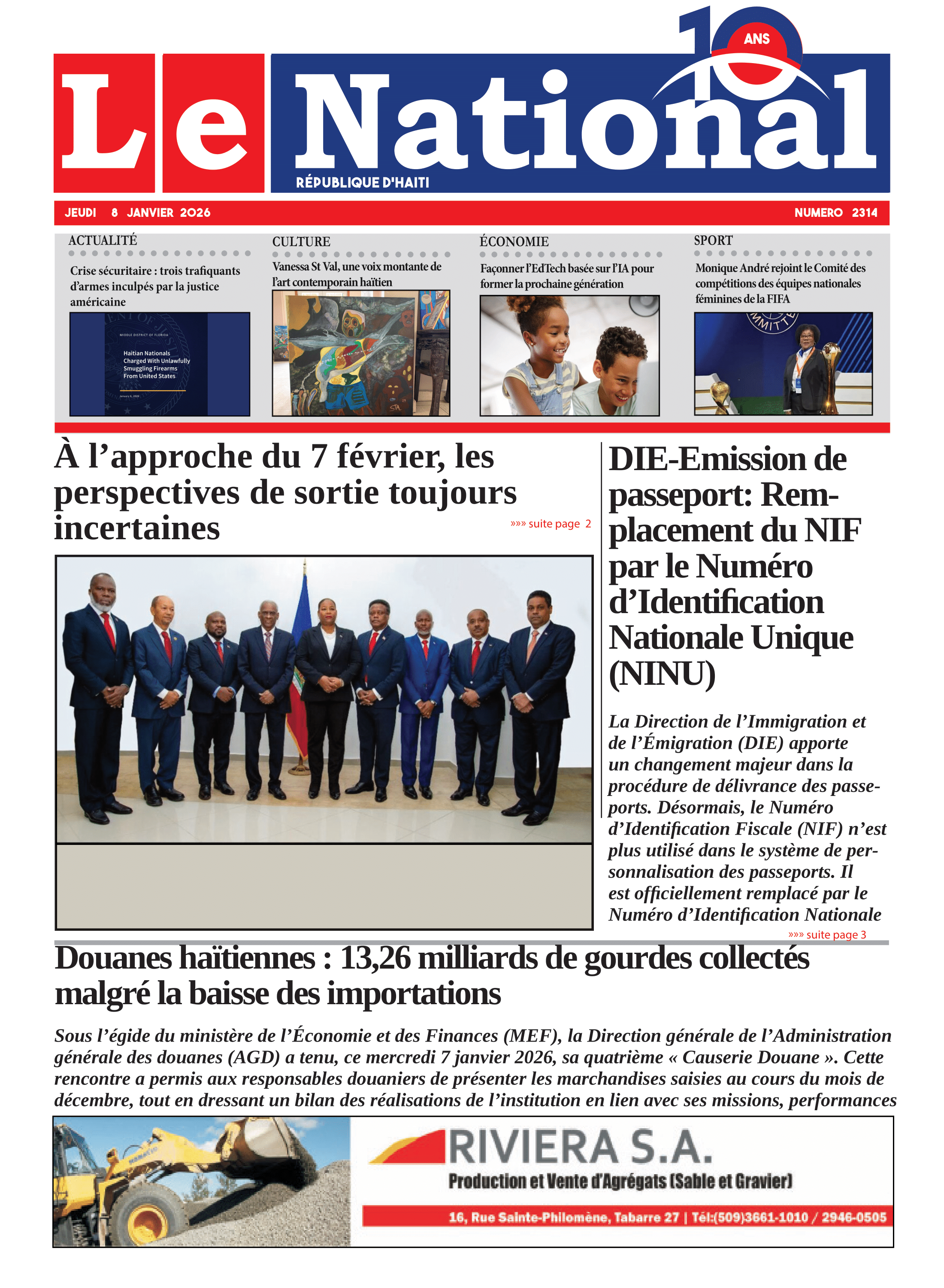 Page 1 de l'édition 2314