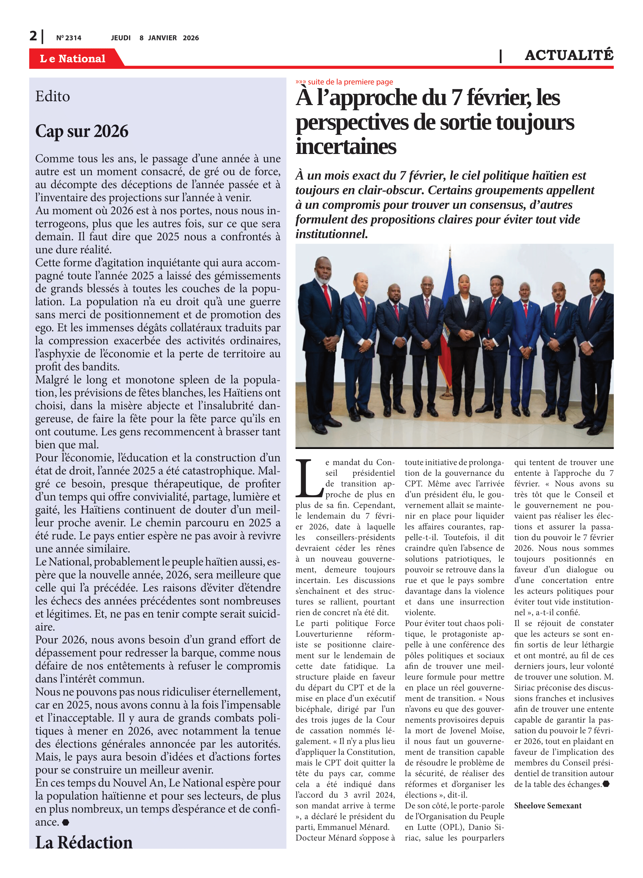 Page 2 de l'édition 2314
