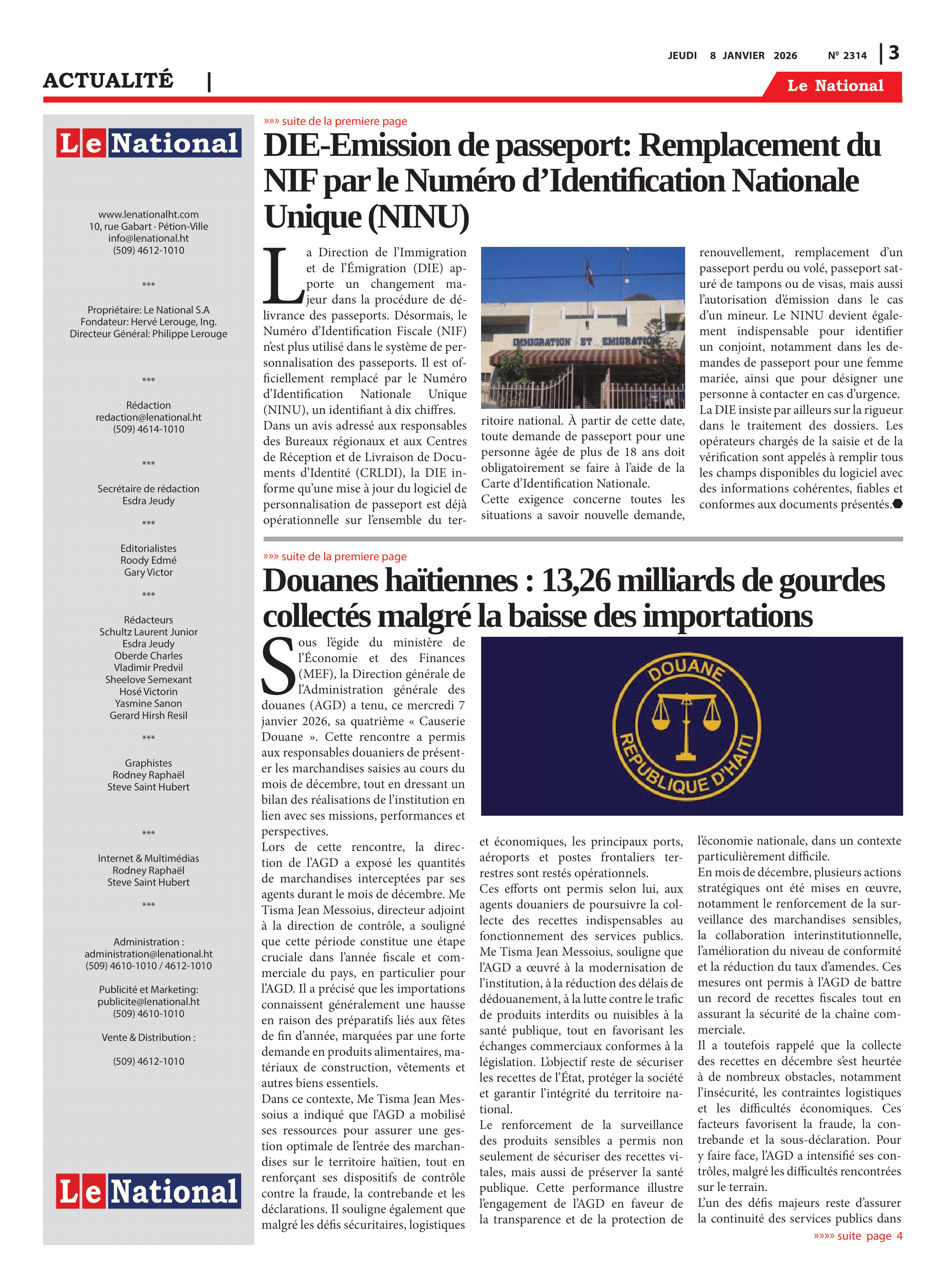 Page 3 de l'édition 2314
