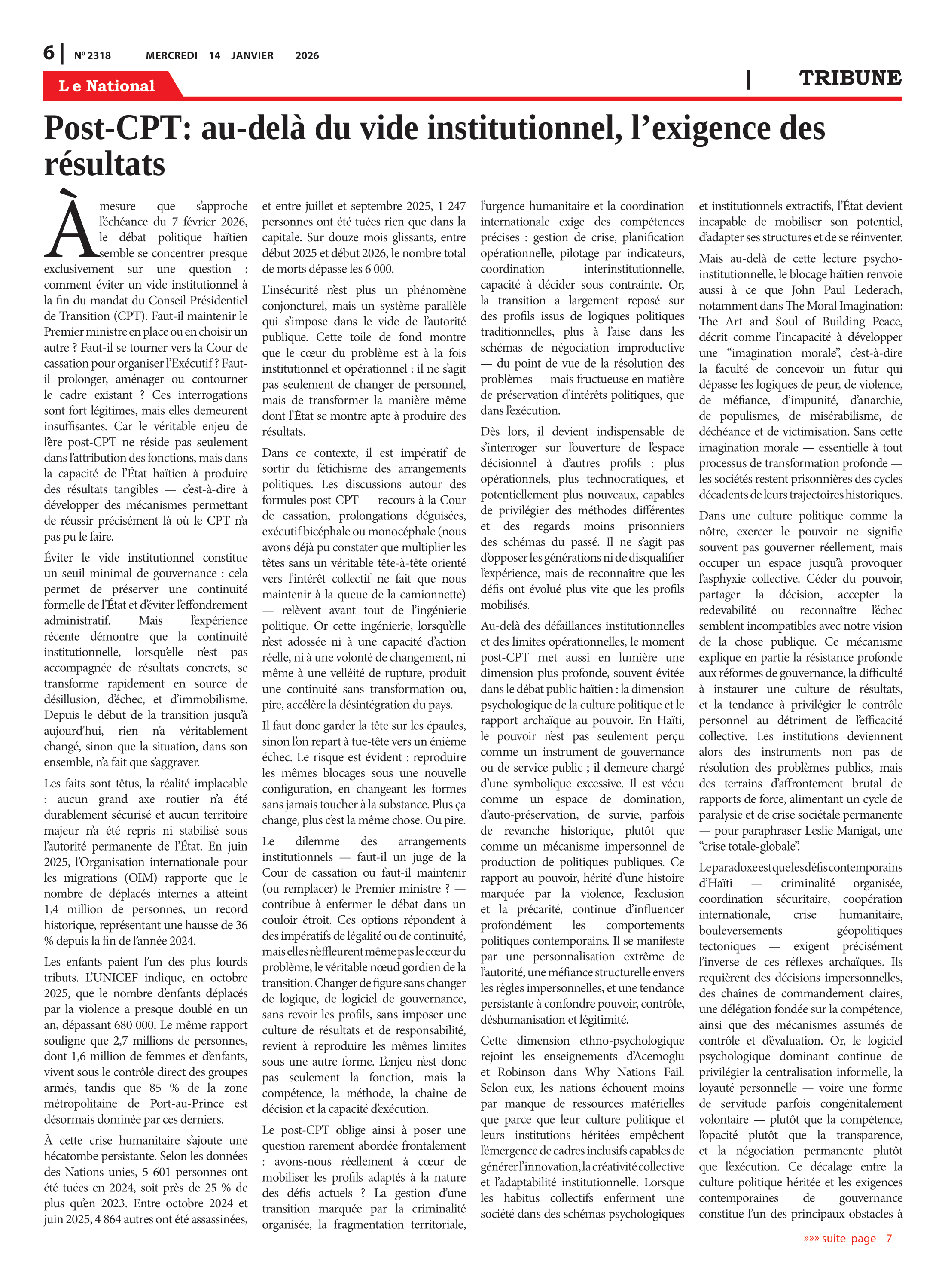 Page 6 de l'édition 2318