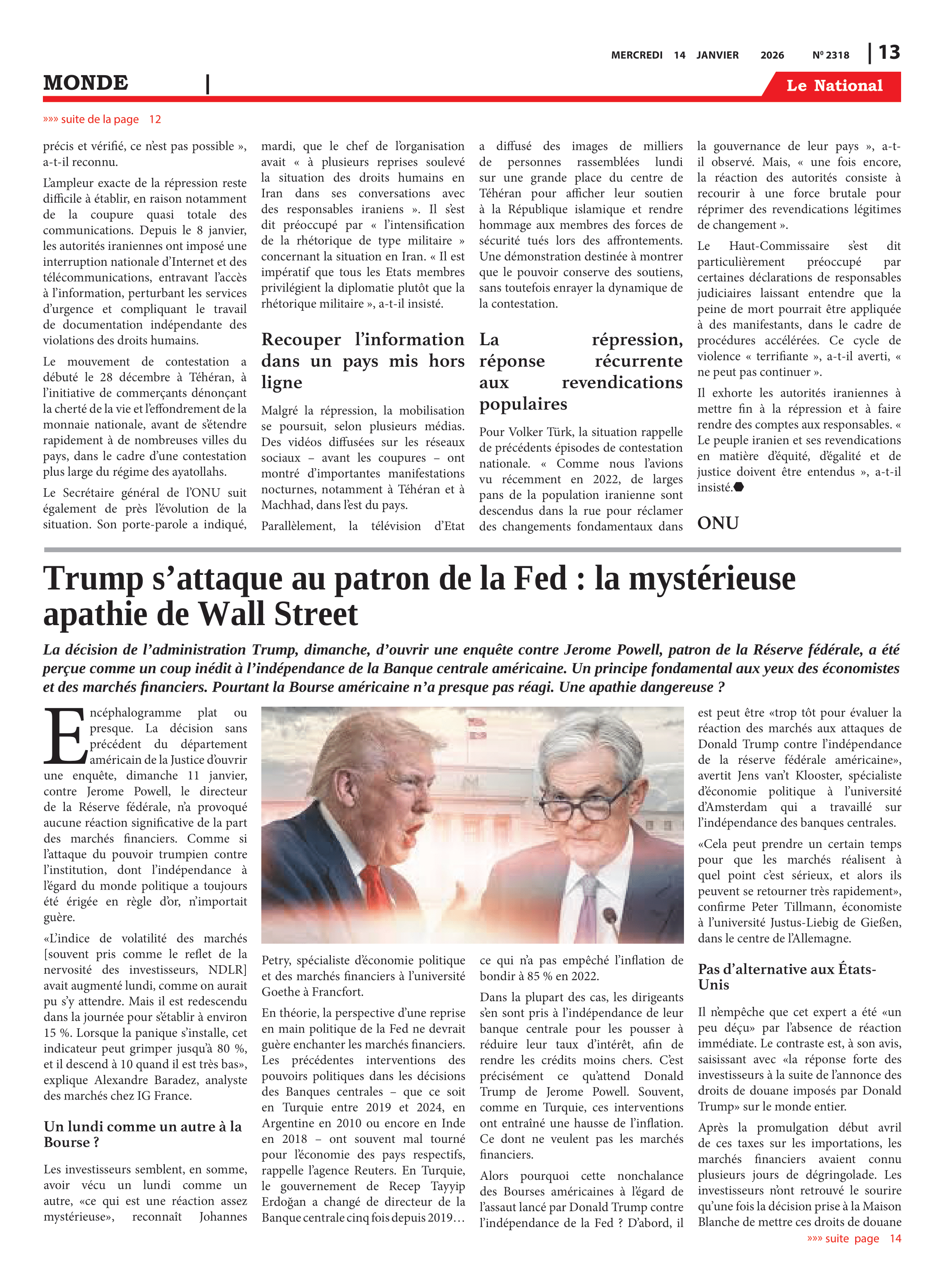 Page 13 de l'édition 2318