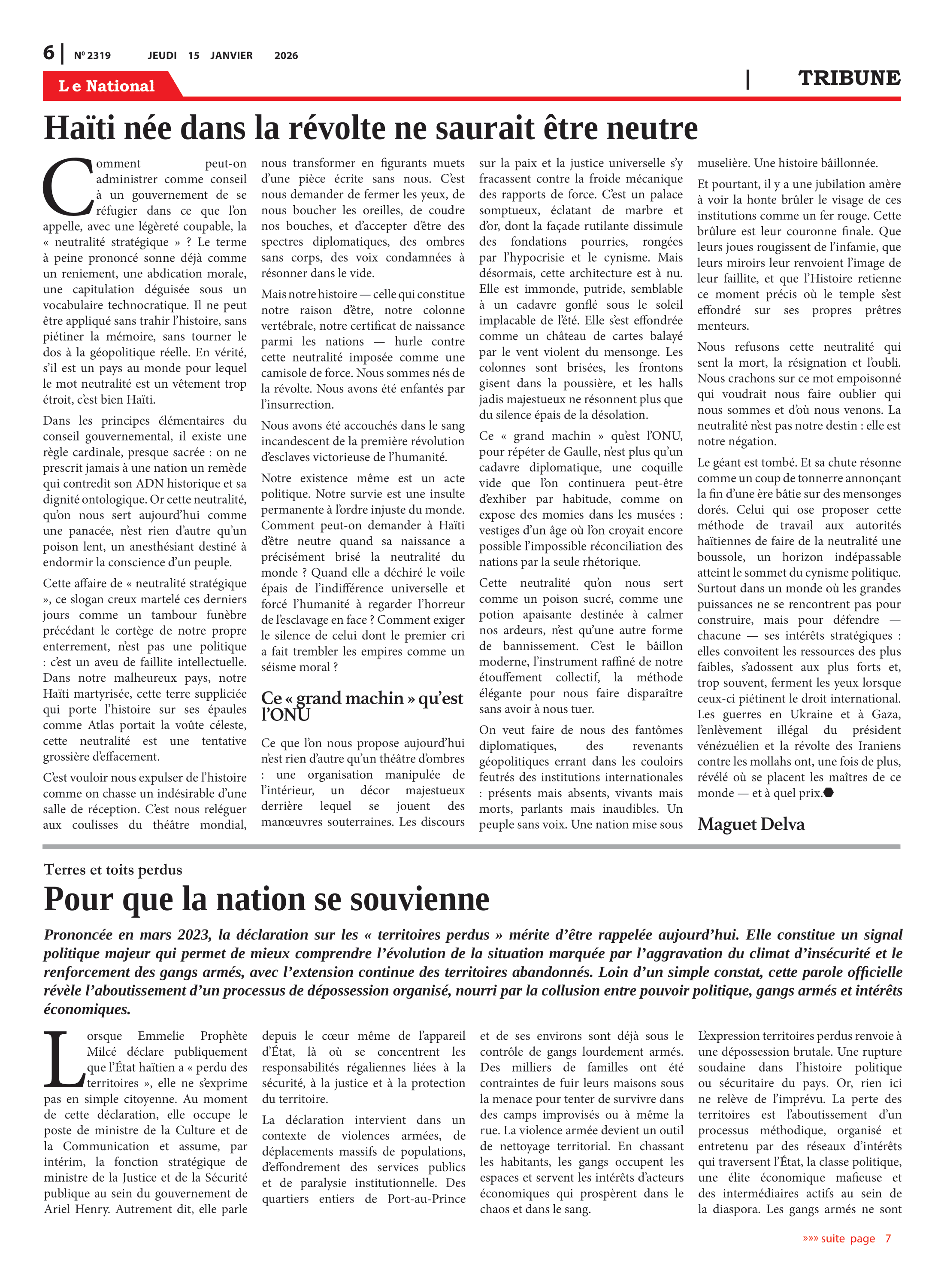 Page 6 de l'édition 2319