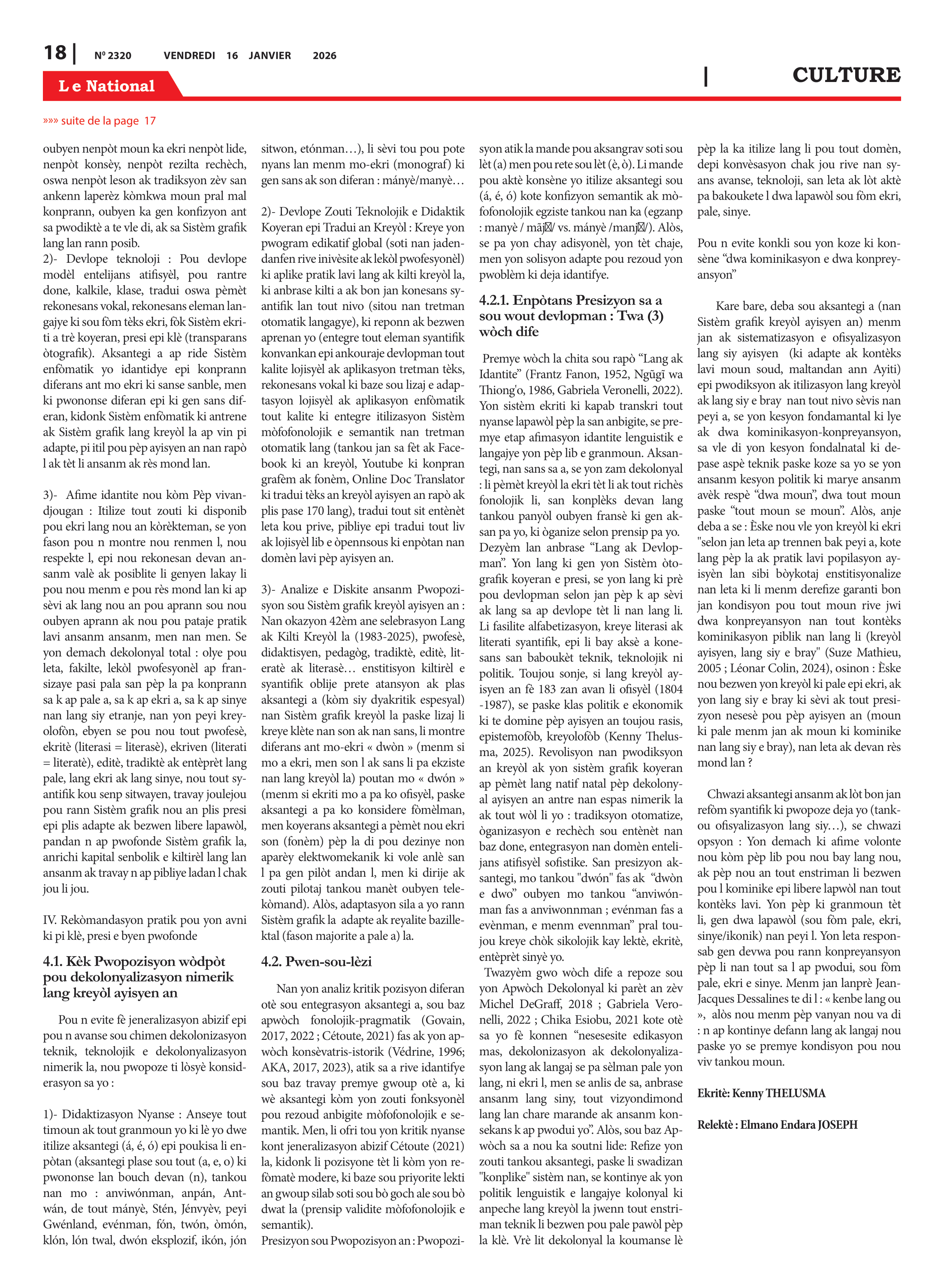 Page 18 de l'édition 2320