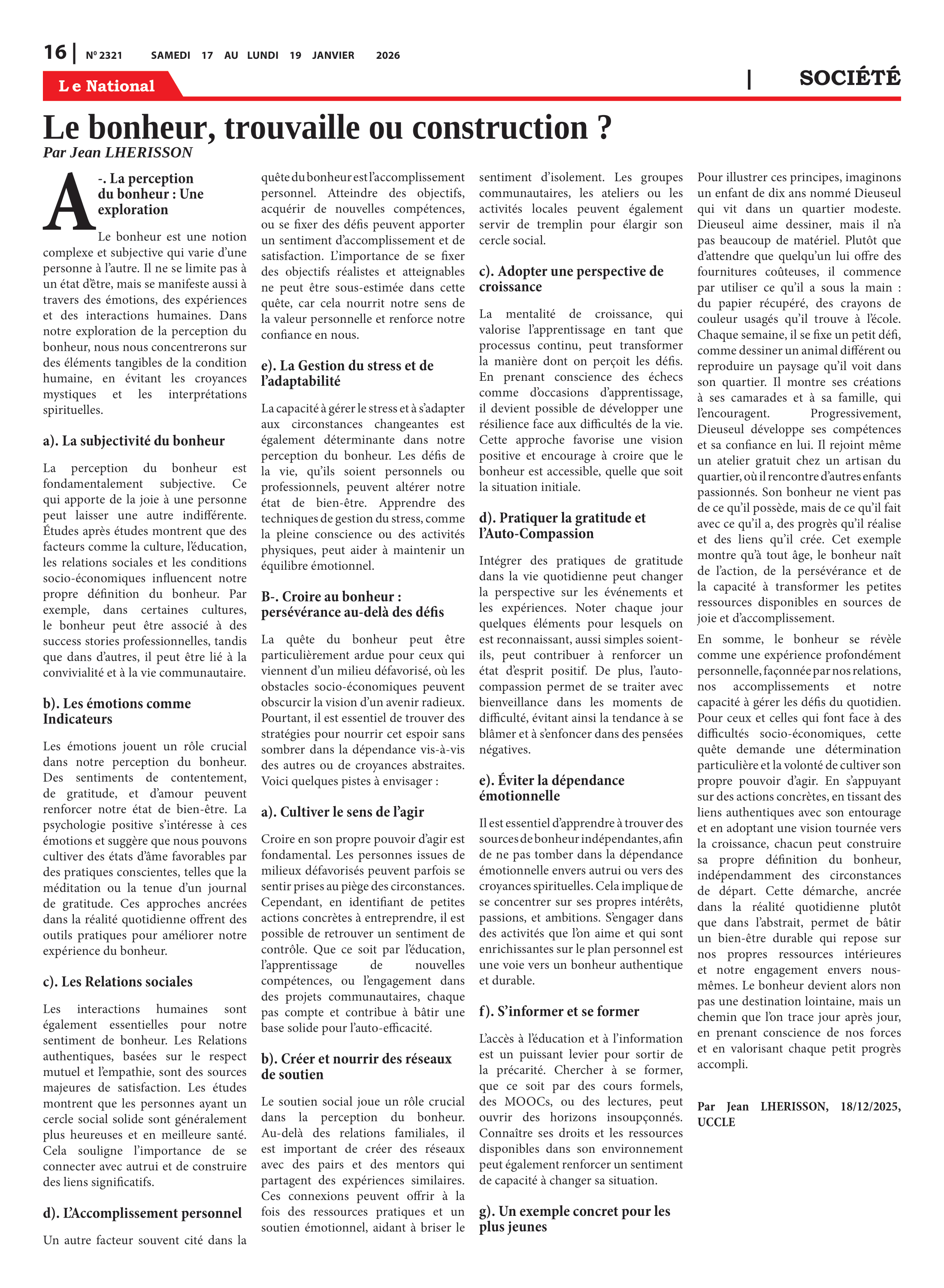Page 16 de l'édition 2321