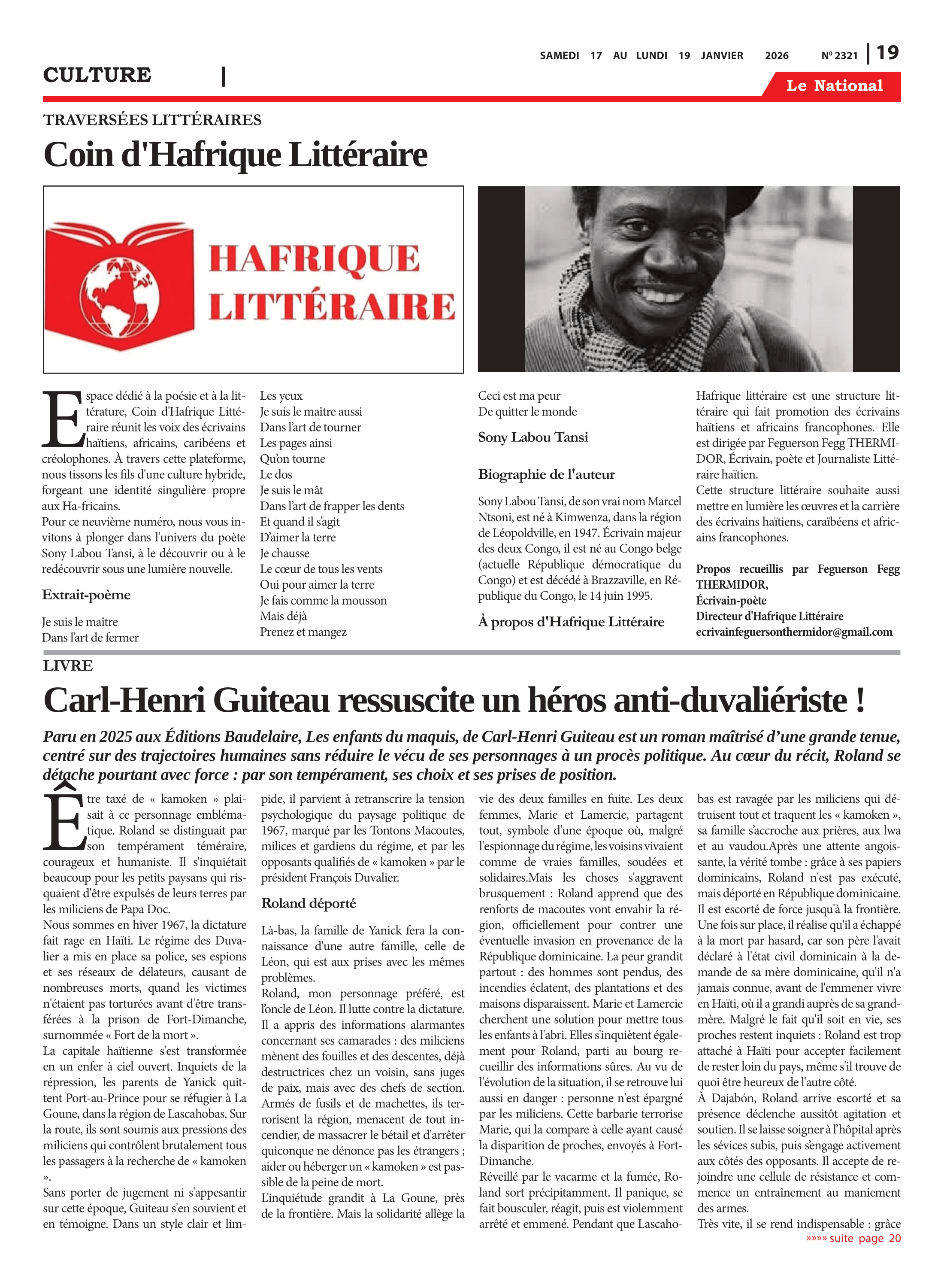 Page 19 de l'édition 2321