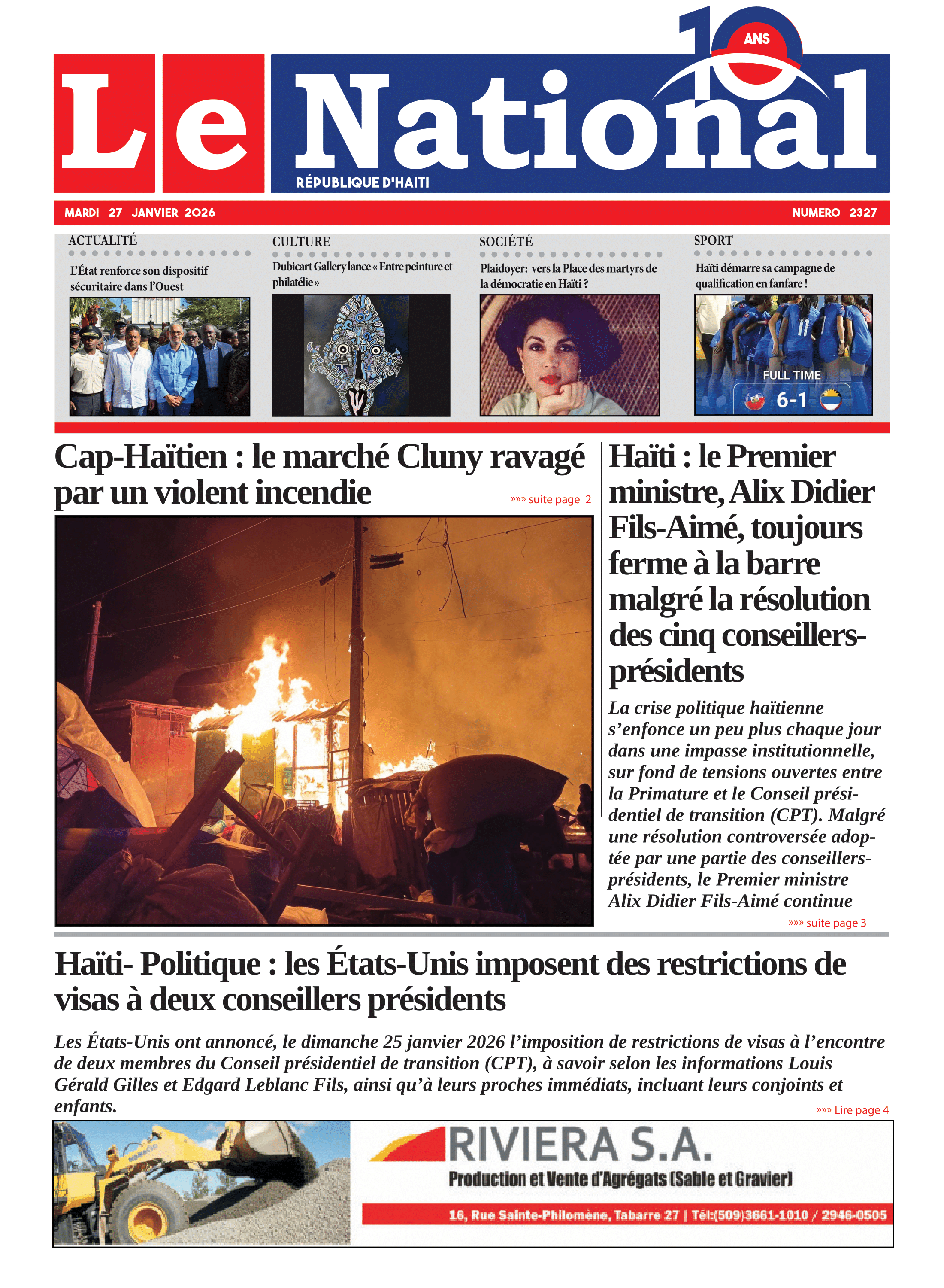 Page 1 de l'édition 2327