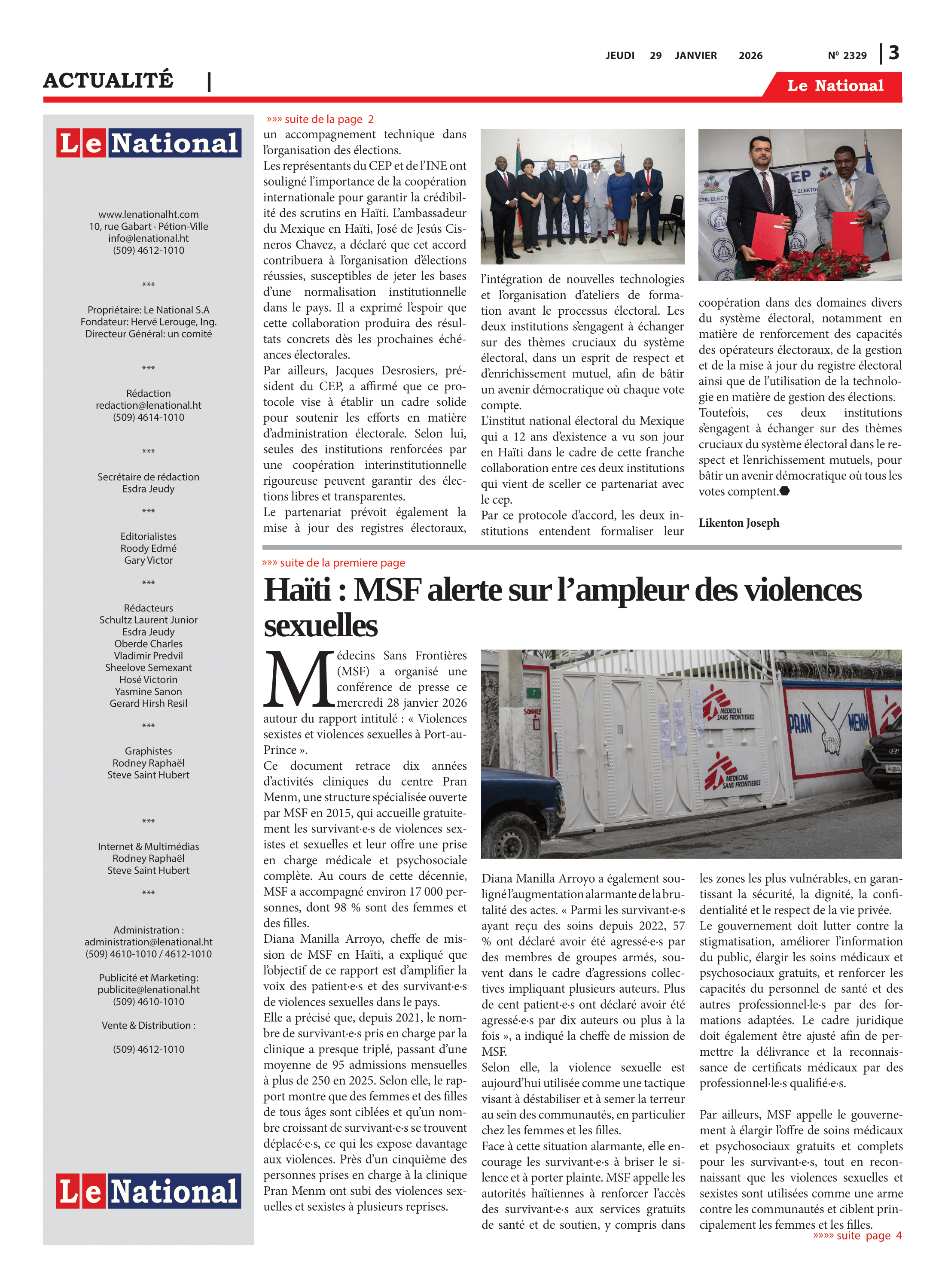 Page 3 de l'édition 2329