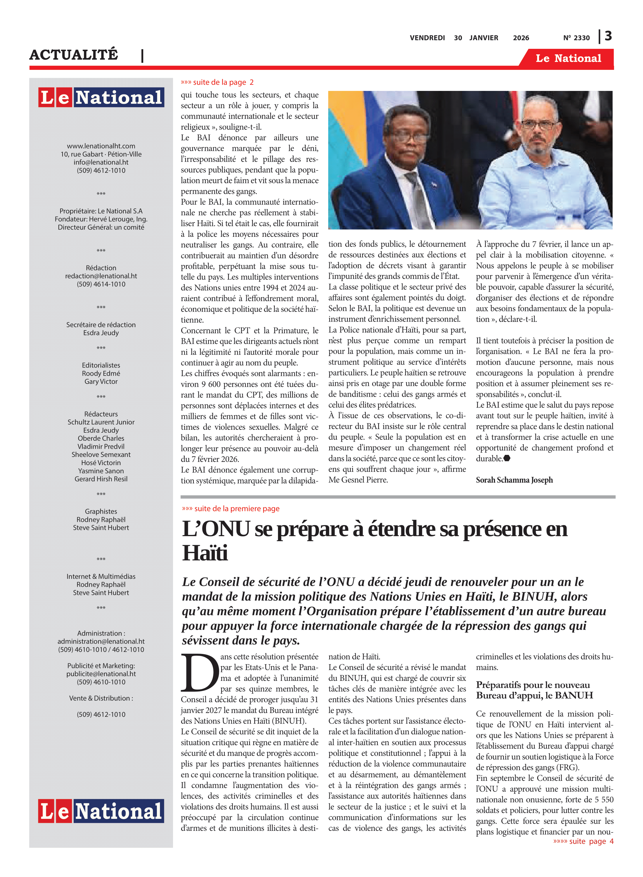 Page 3 de l'édition 2330