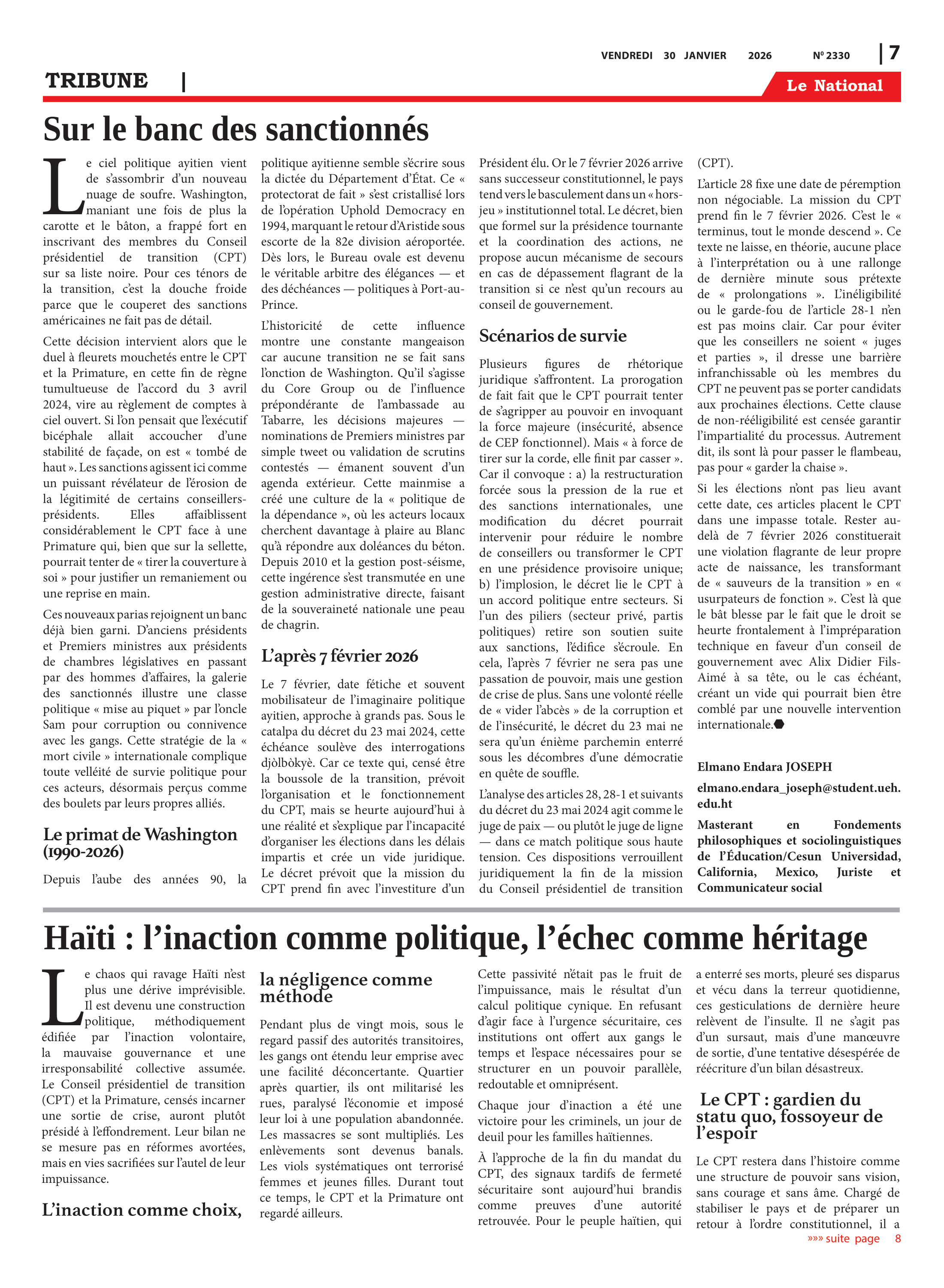 Page 7 de l'édition 2330