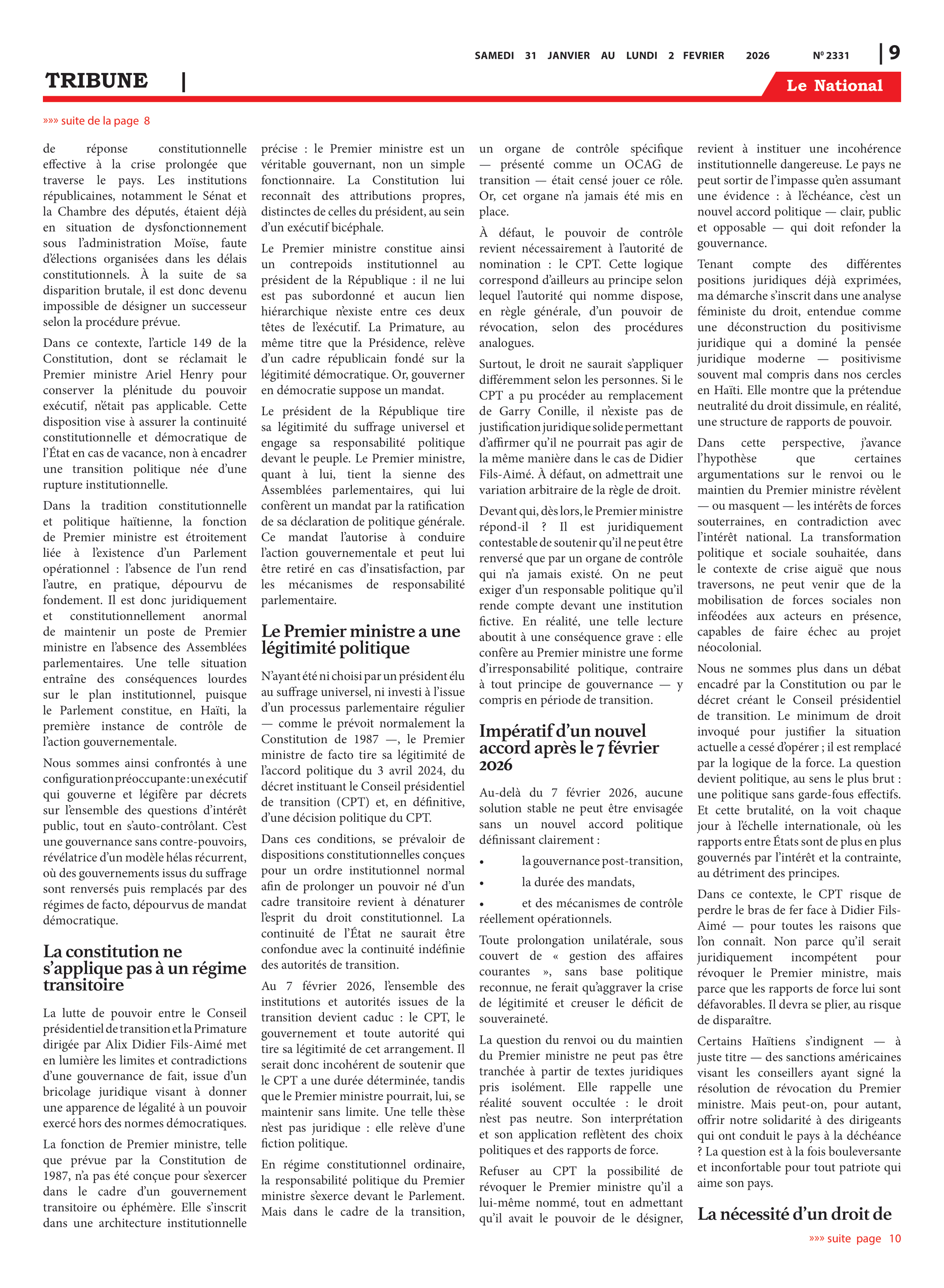 Page 9 de l'édition 2331