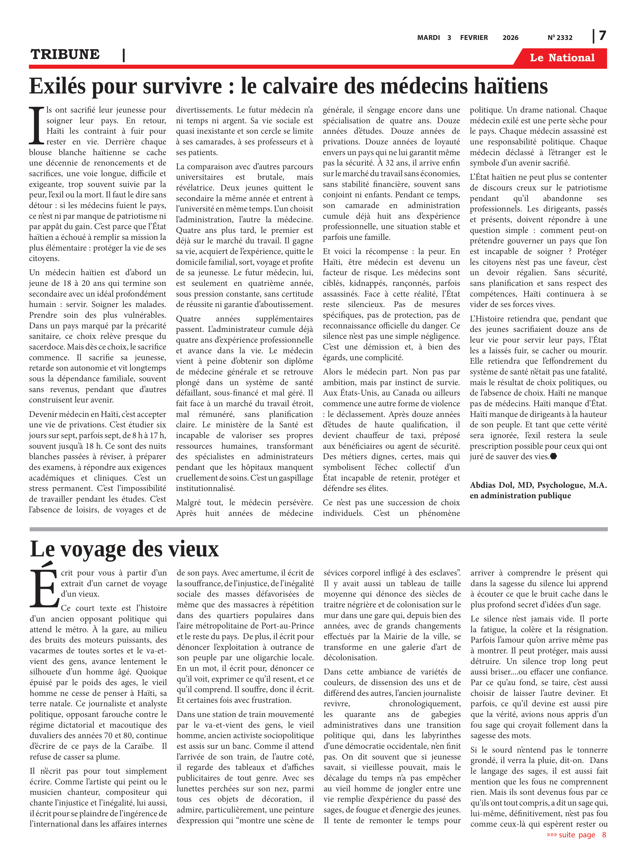Page 7 de l'édition 2332