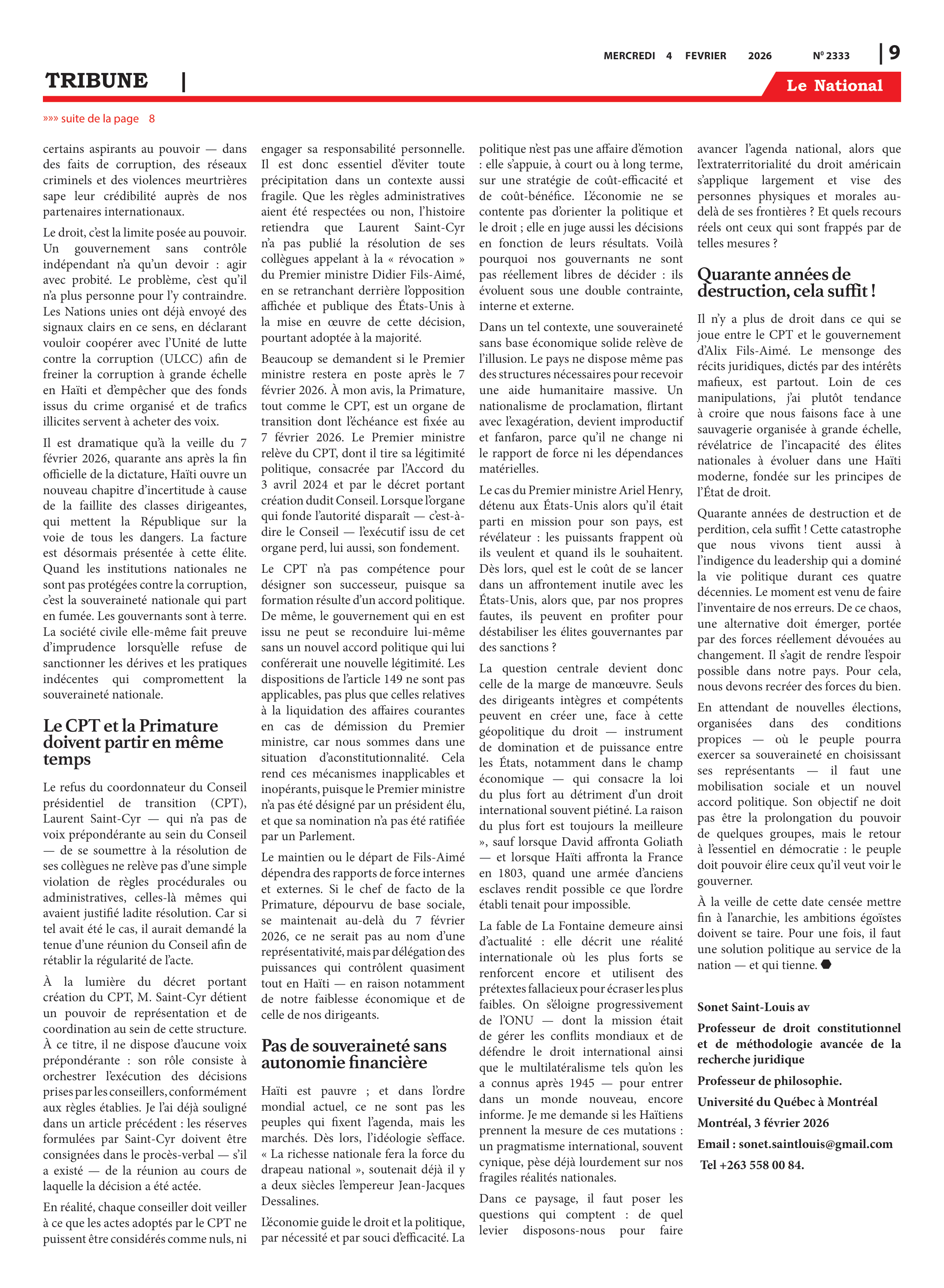 Page 9 de l'édition 2333