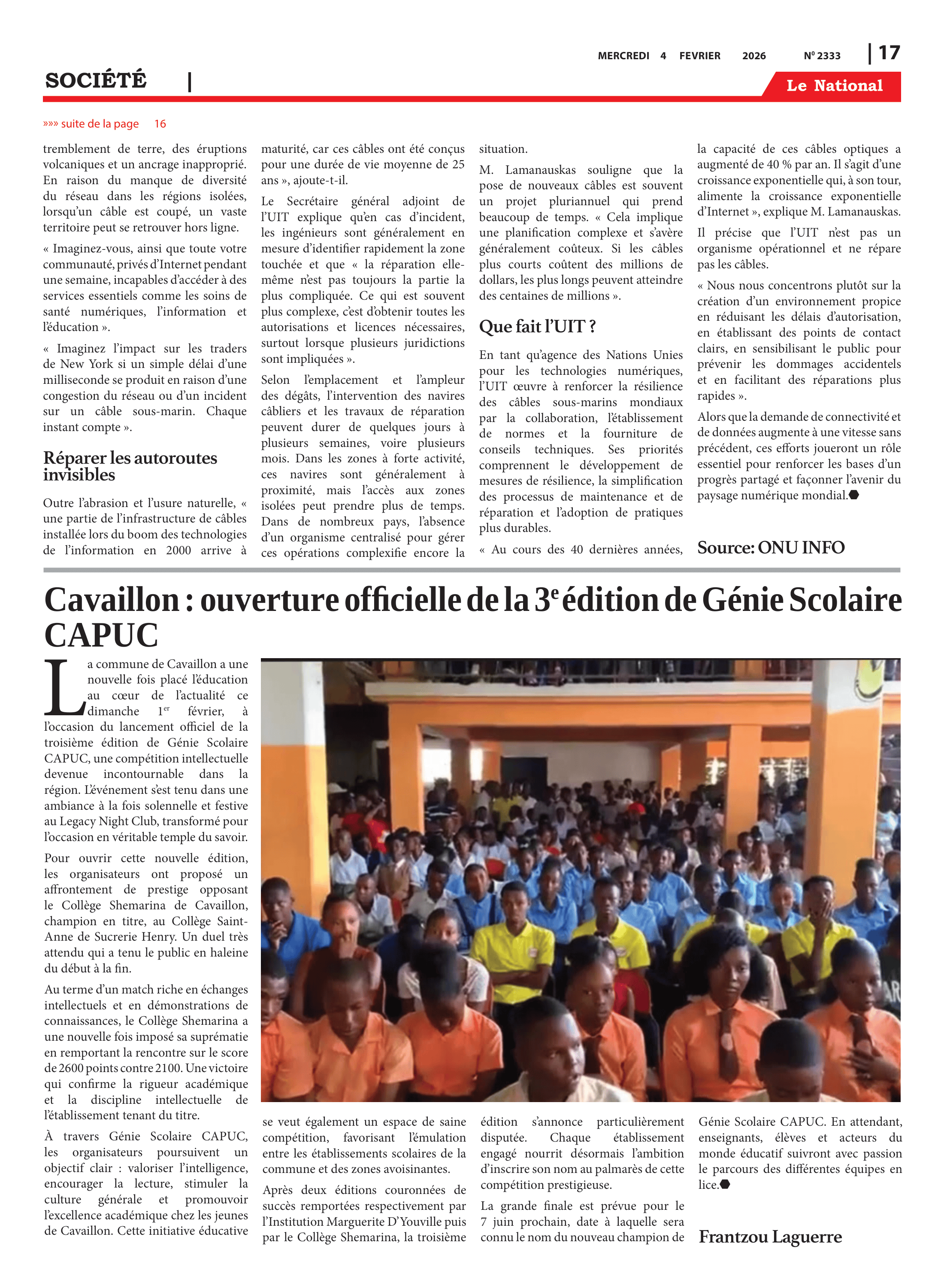 Page 17 de l'édition 2333
