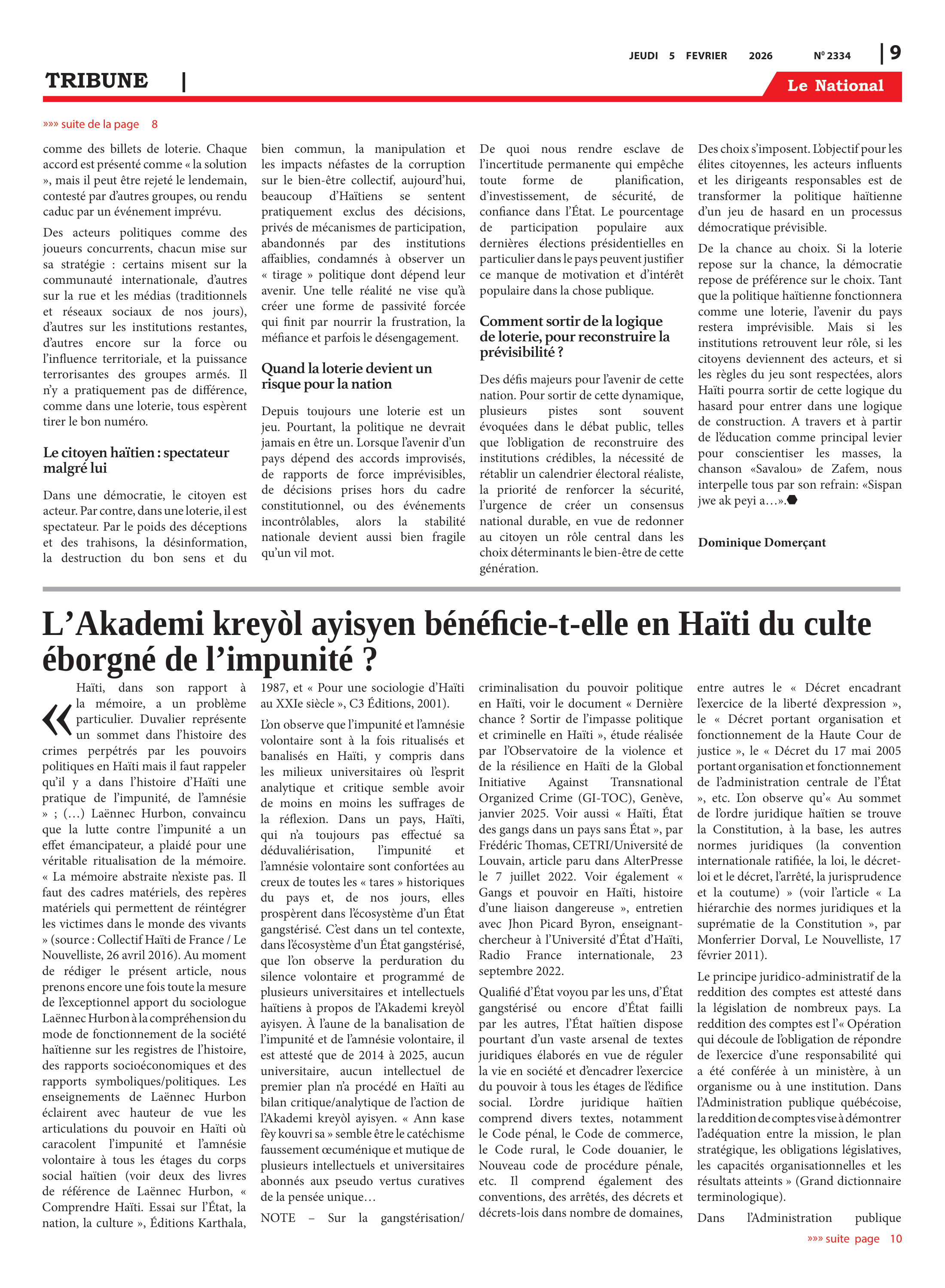 Page 9 de l'édition 2334