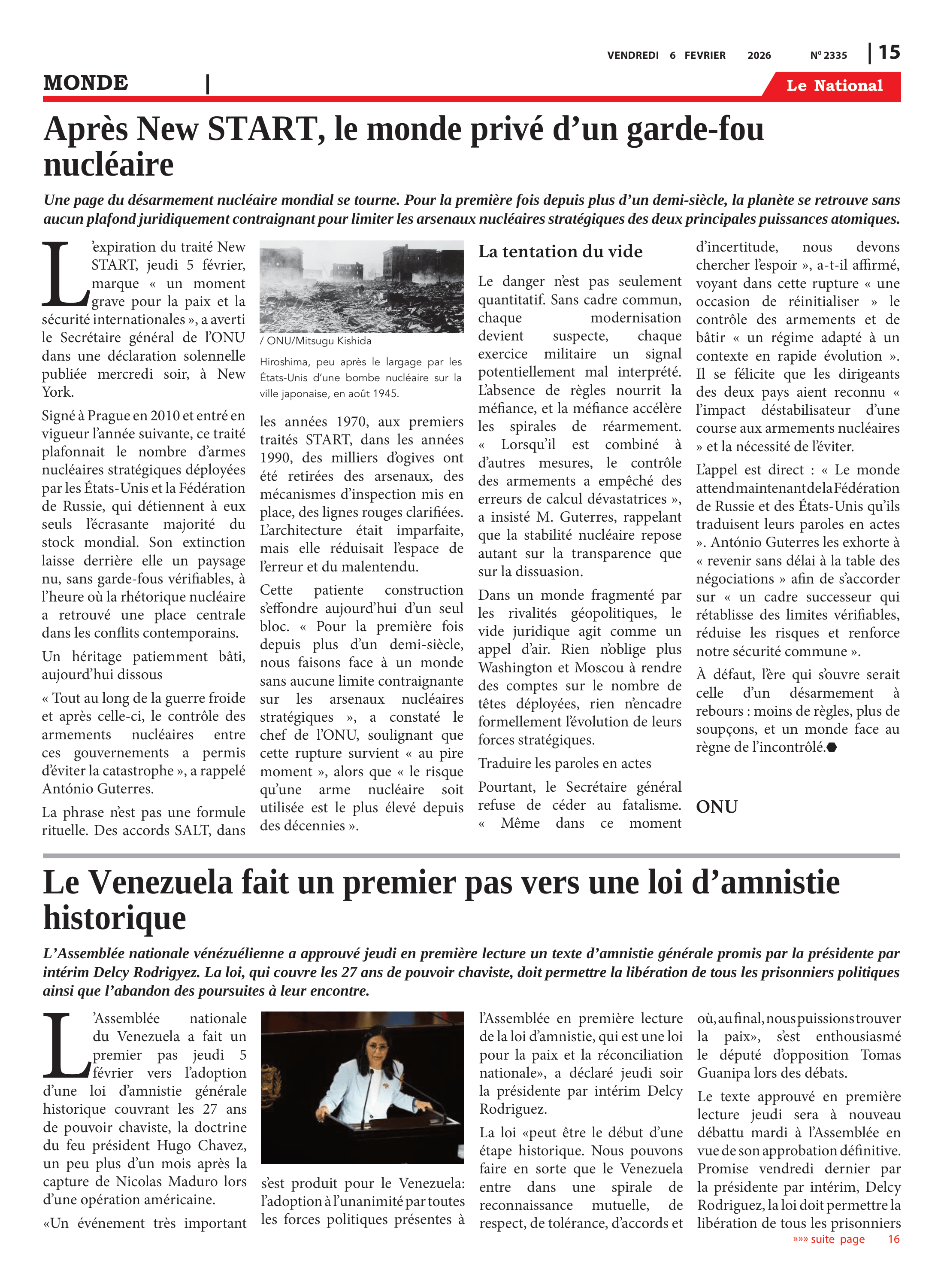 Page 15 de l'édition 2335