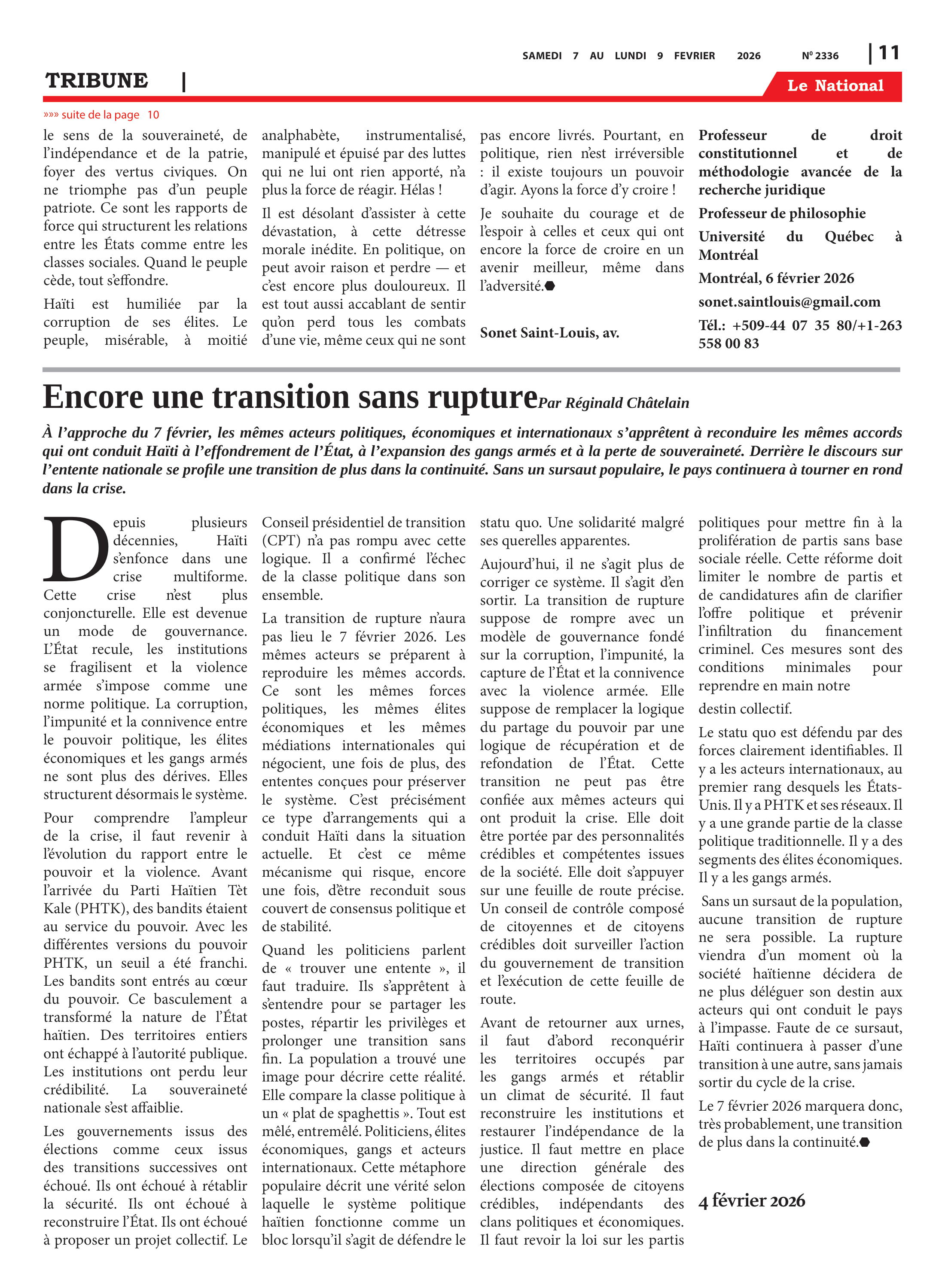 Page 11 de l'édition 2336