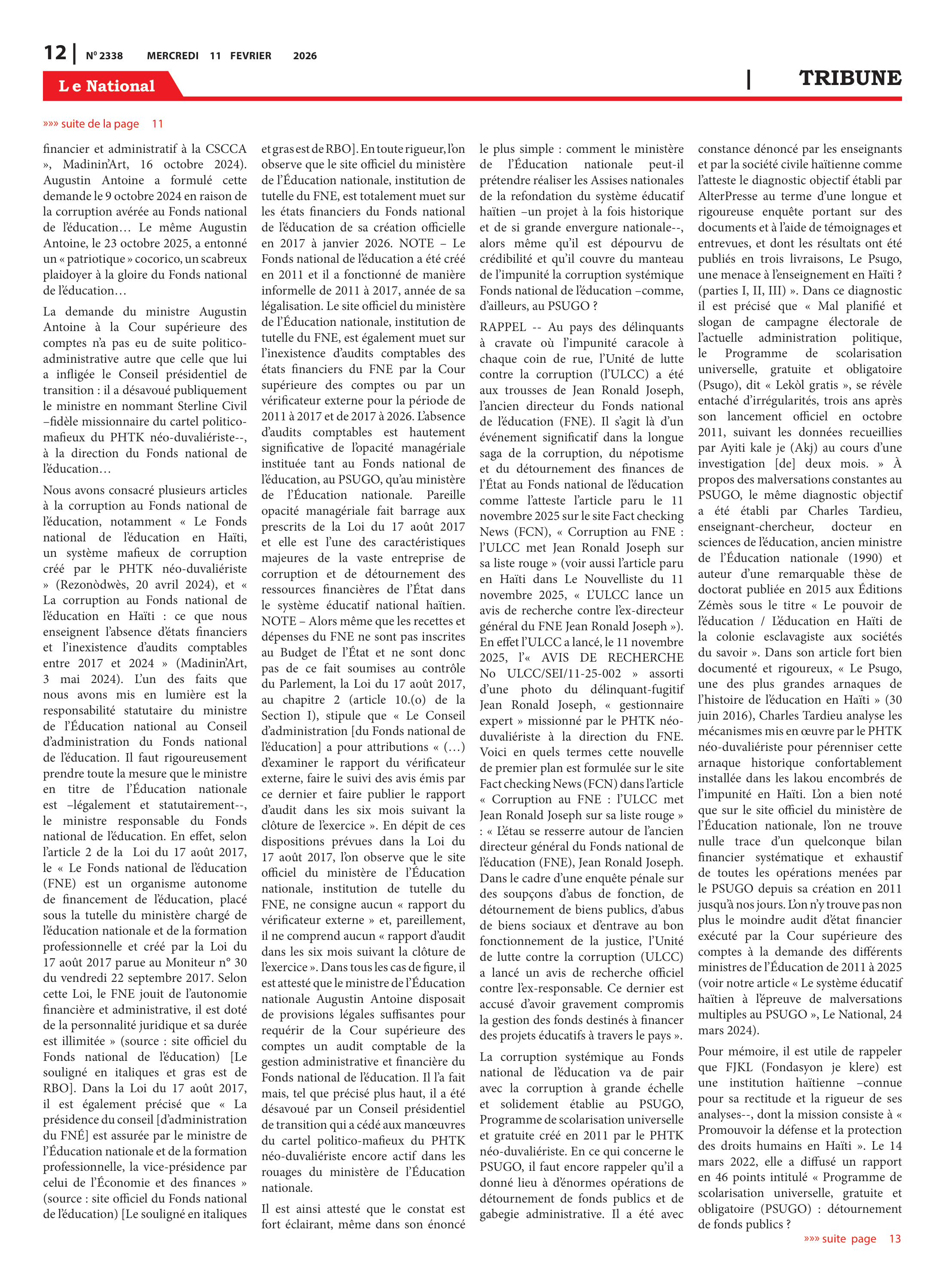 Page 12 de l'édition 2338