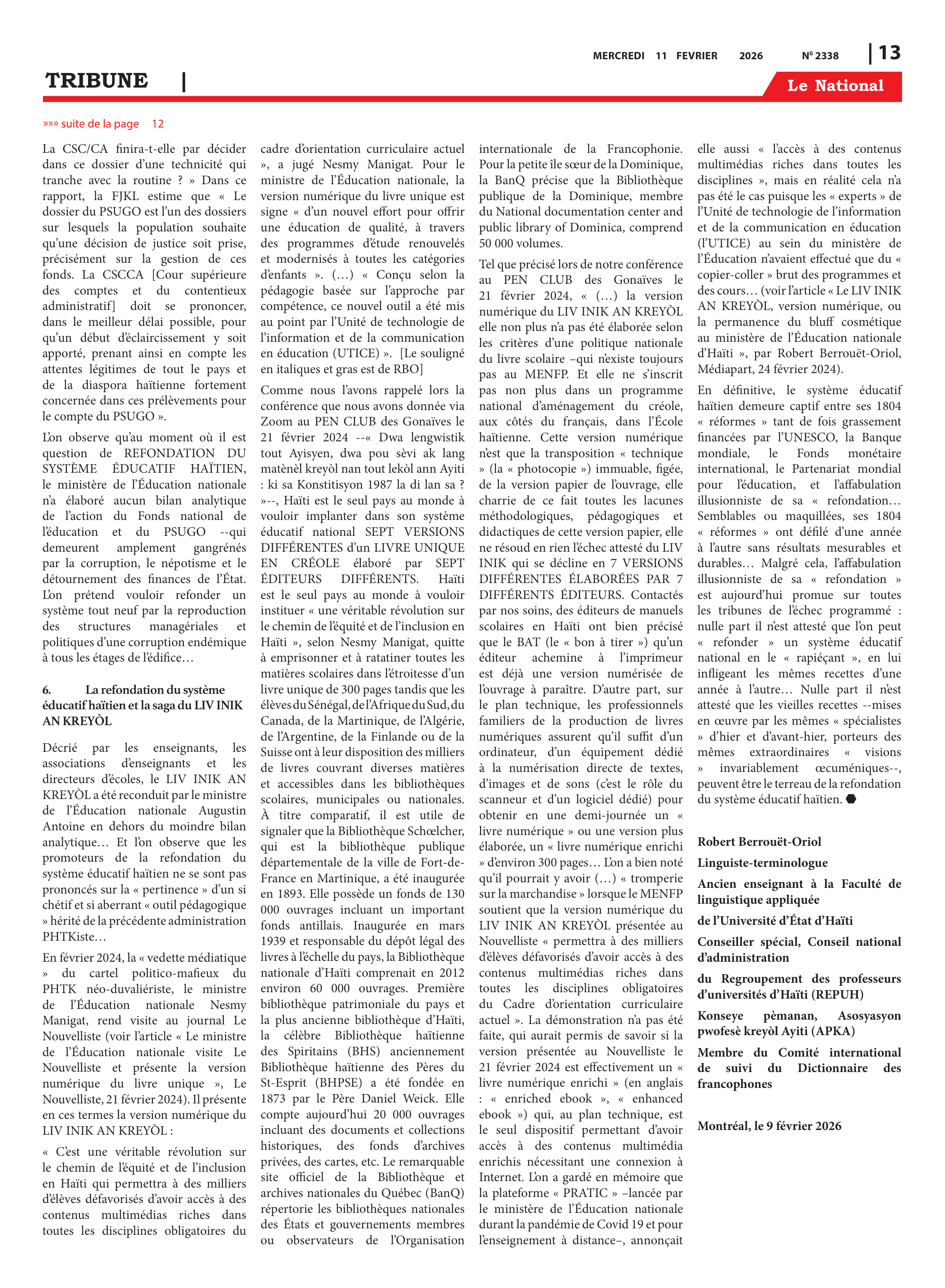 Page 13 de l'édition 2338