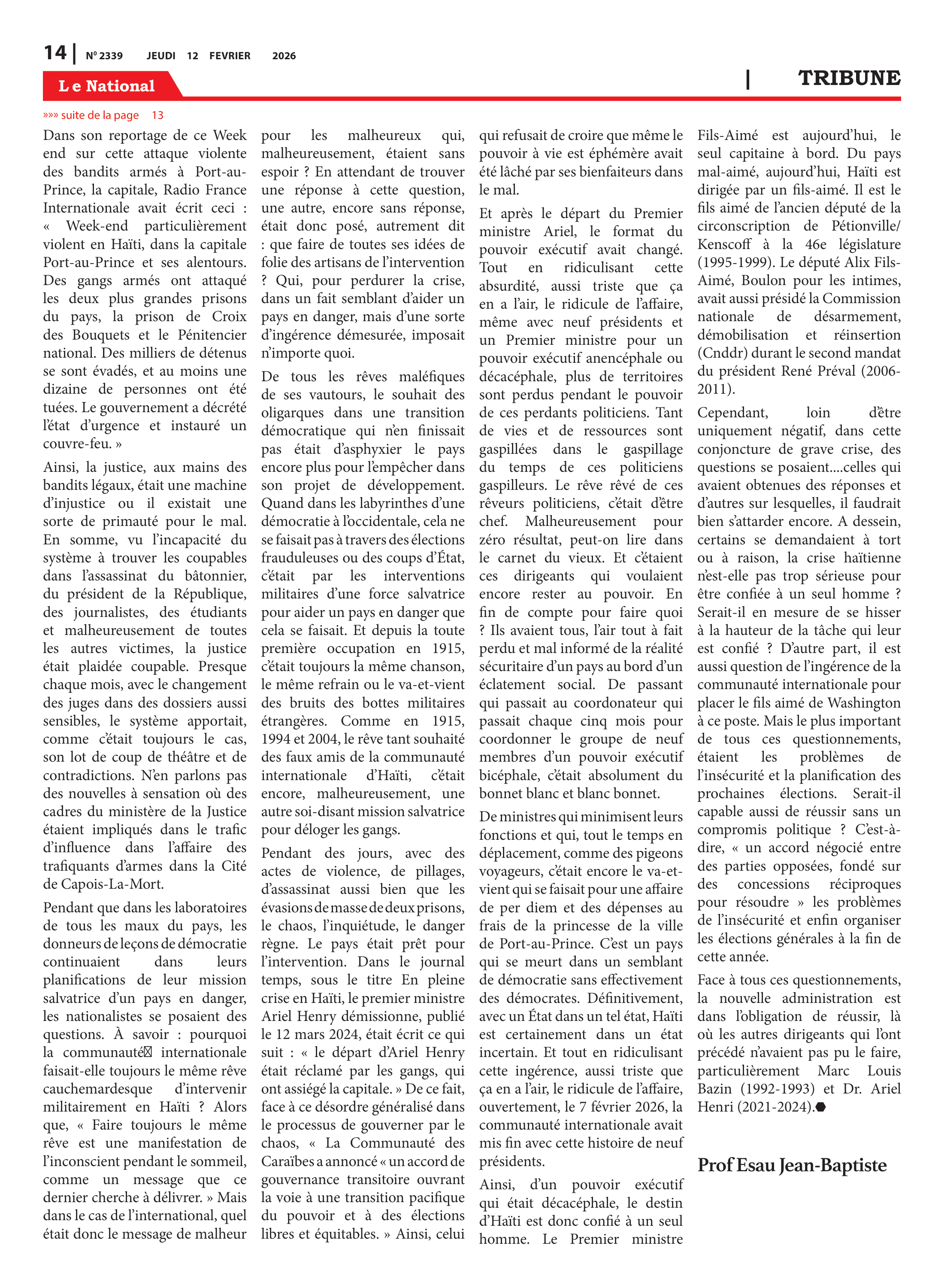 Page 14 de l'édition 2339